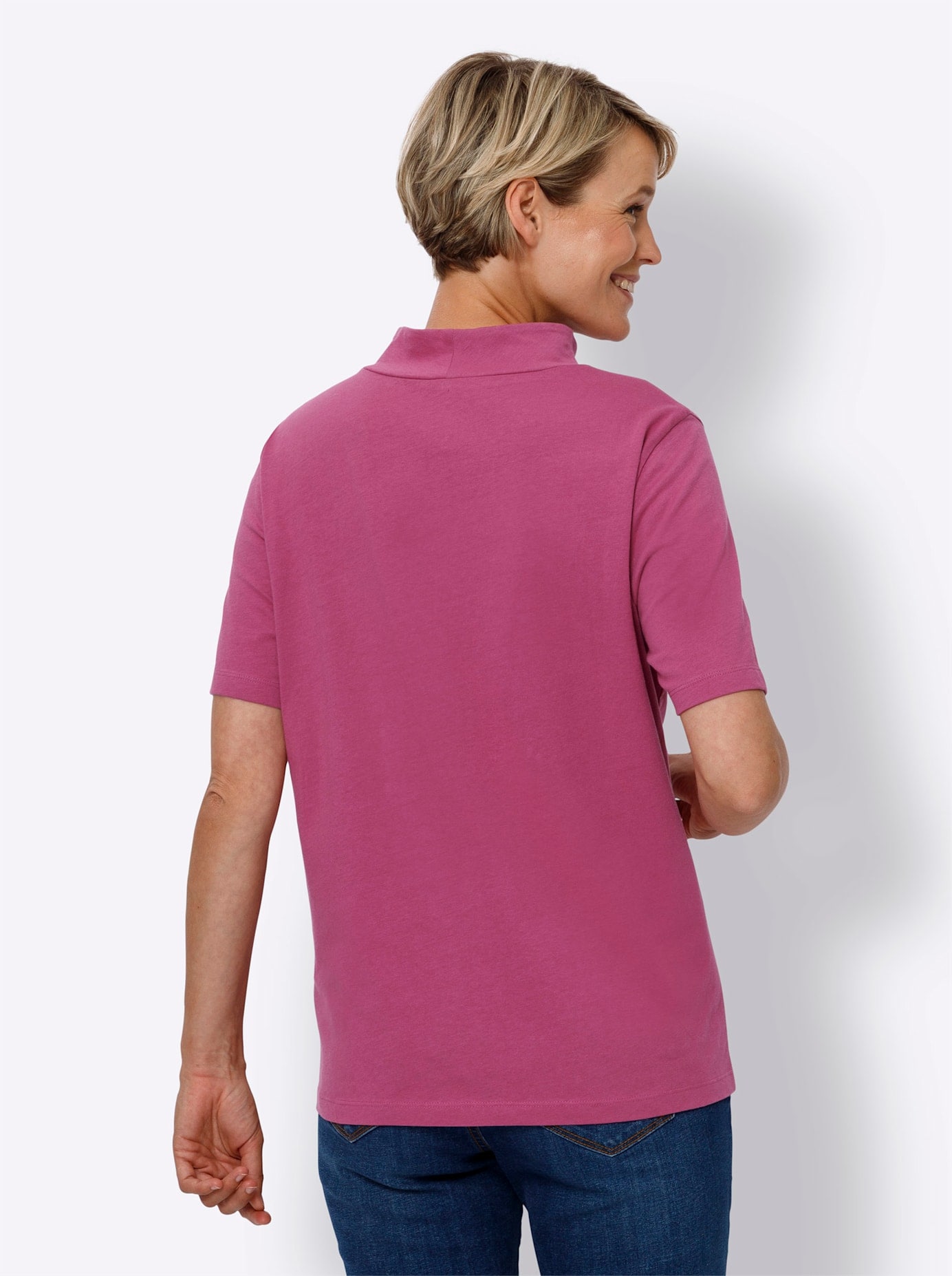 Classic Basics Stehkragenshirt »Kurzarm-Shirt« 1 Stk. tlg.