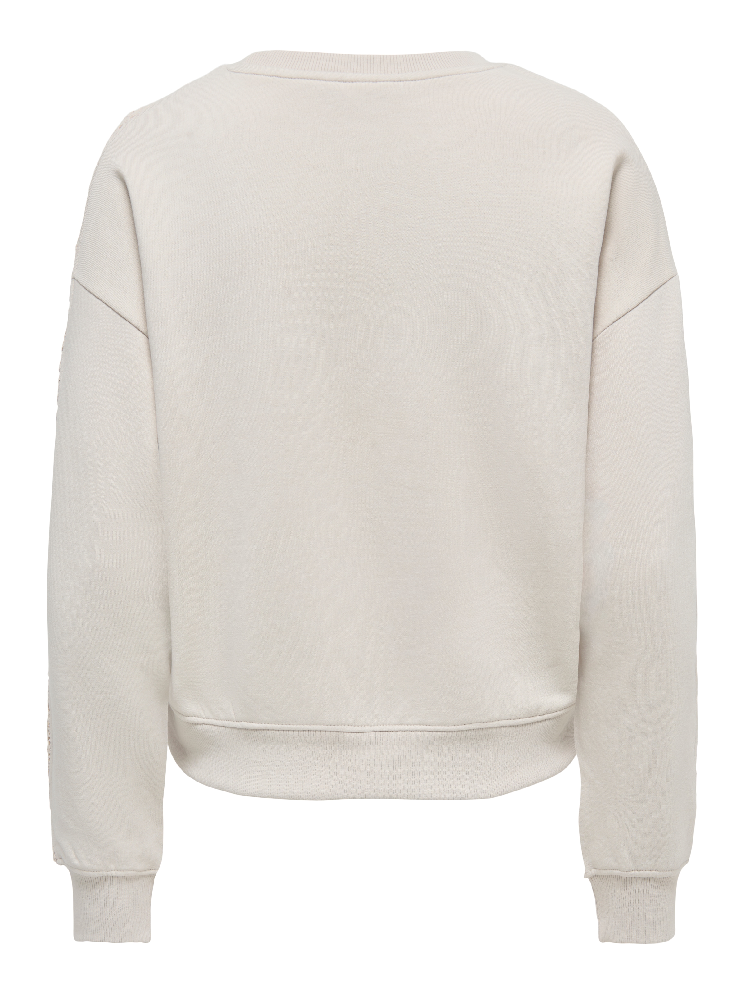 ONLY Sweat-shirt »ONLSTILLA L/S O-NECK LACE DETAIL CS SWT«, mélange coton, coupe régulière
