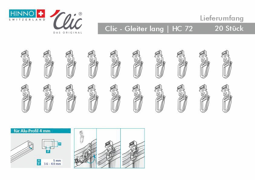 HINNO Klick-Gleiter »hinno-clic HC72« HINNO Clic-Gleiter