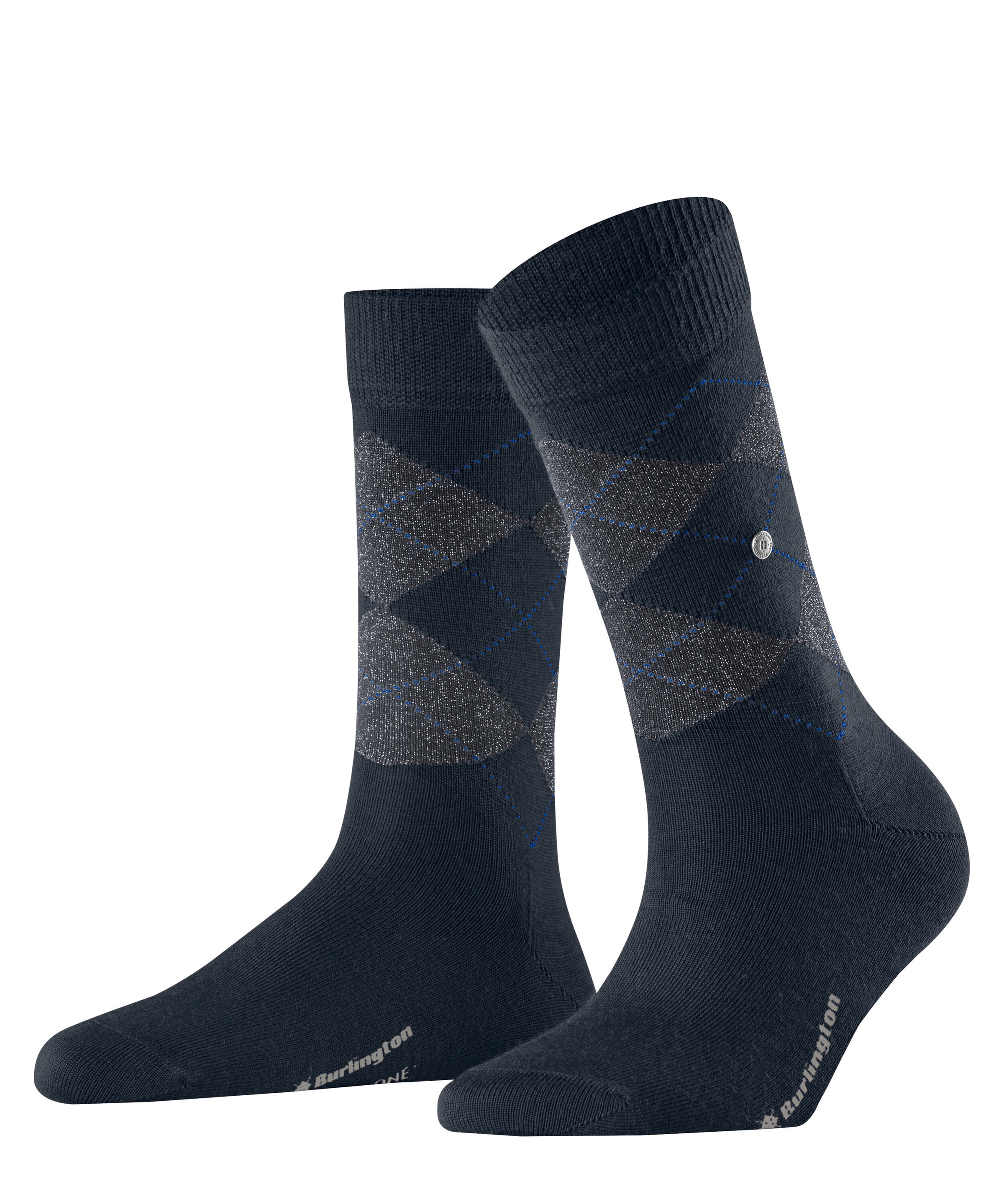 Burlington Socken »Marylebone Glitter« Einheitsgrösse 36-41, Argyle-Muster, Lurex-Fäden, wärmend