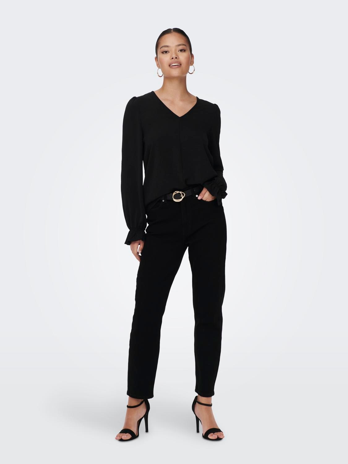 ONLY Blouse en dentelle »ONLMETTE L/S LACE TOP WVN« Kunstfaser, regular fit