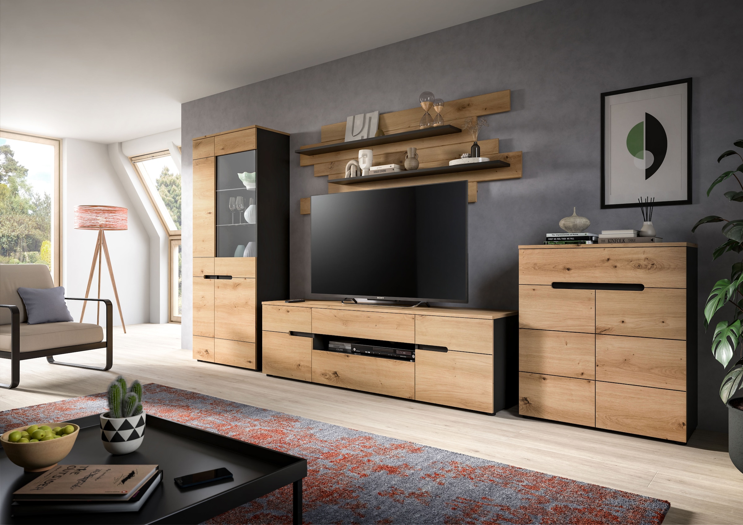 INOSIGN TV-Schrank »REHAT, TOPSELLER!, Breite 184 cm, 2 Türen, 1 Klappe, 1 Schublade« 1 Stk. tlg. Lowboard, TV Lowboard, Anrichte, Fernsehschrank, Sideboard