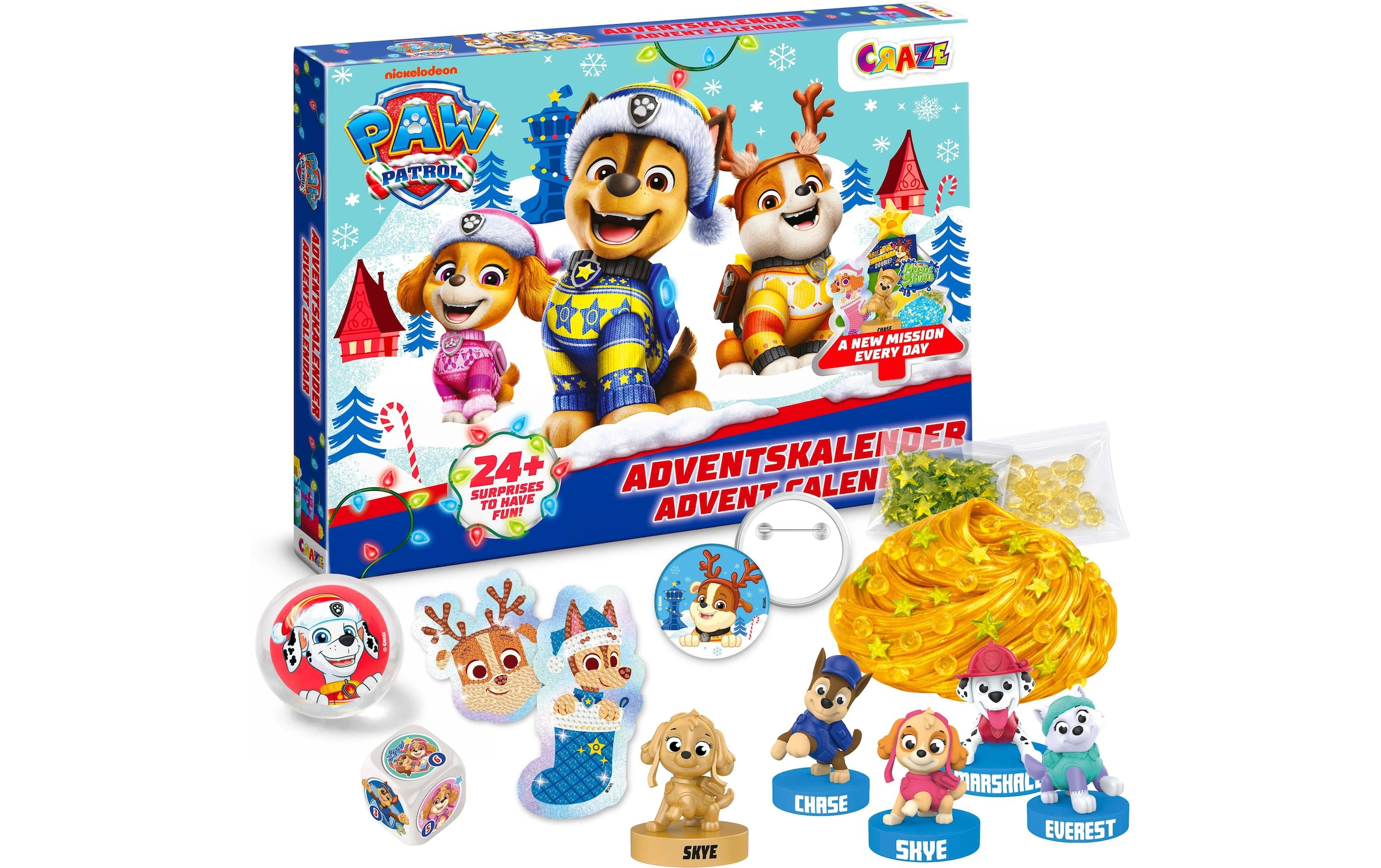 CRAZE Spielzeug-Adventskalender »Adventskalender Paw Patrol mit 24 Überraschungen«