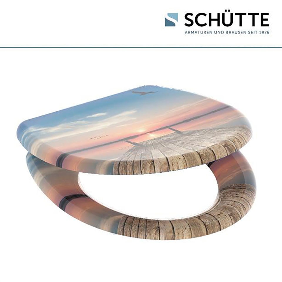 Schütte WC-Sitz »SUNSET SKY« bruchsicher und kratzfest, Absenkautomatik, Standardmass