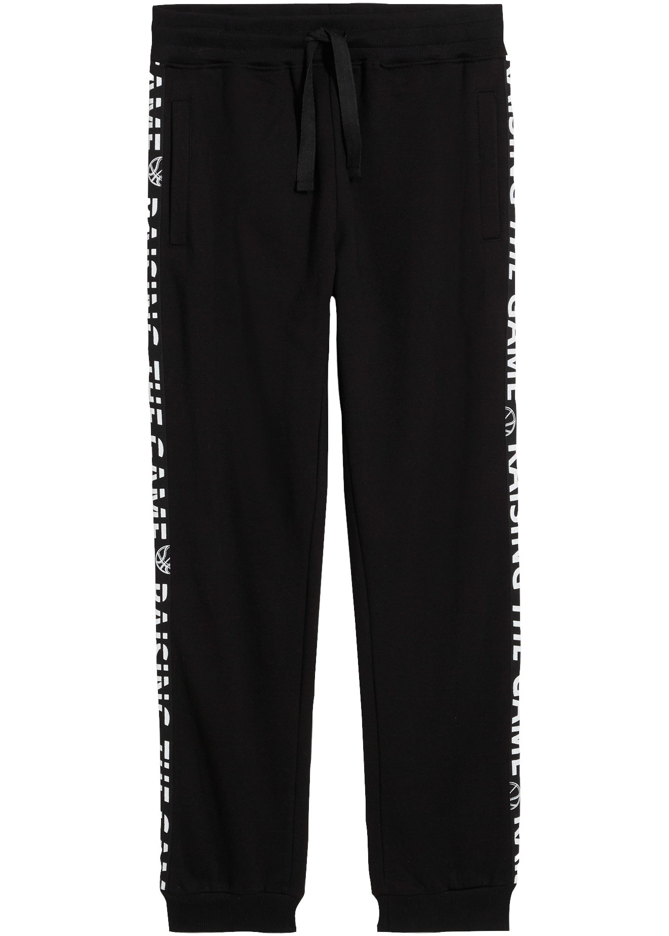 bonprix Pantalon sweat  pour garçons, avec inscription sur les côtés, coupe régulière, en coton