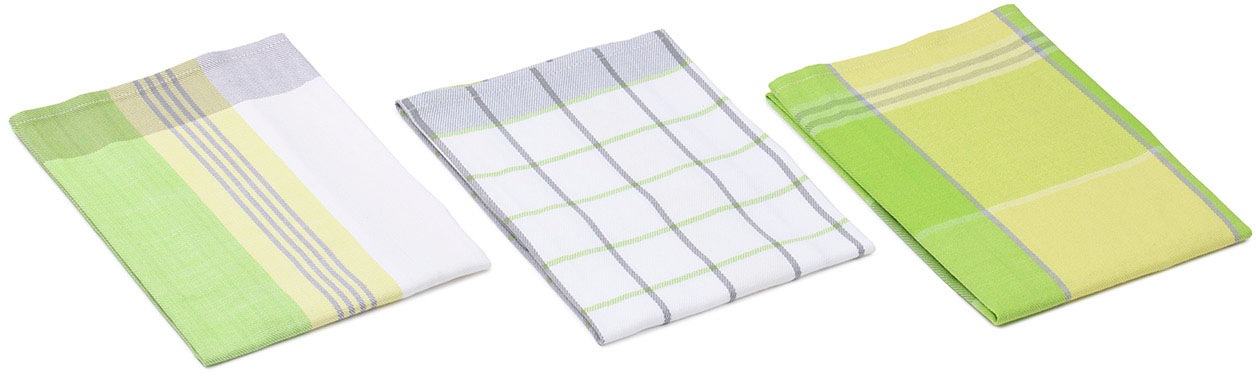 Gözze Chiffon à vaisselle »Geschirrtücher, Des. 60058« Mass: 50 x 70 cm, Set: 2x kariert und 1x gestreift
