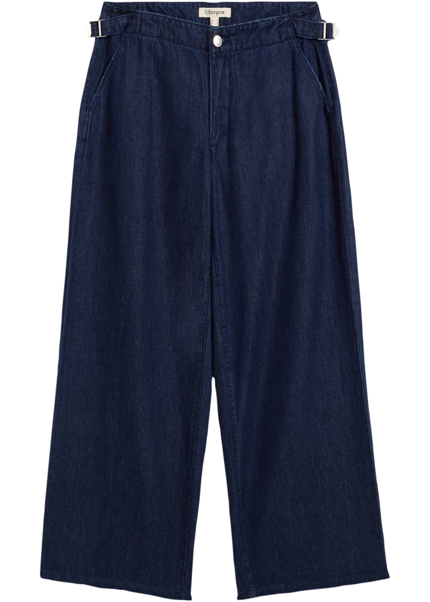 bonprix Weite Jeans lockerer Schnitt, gerade Passform, mittlerer Bund