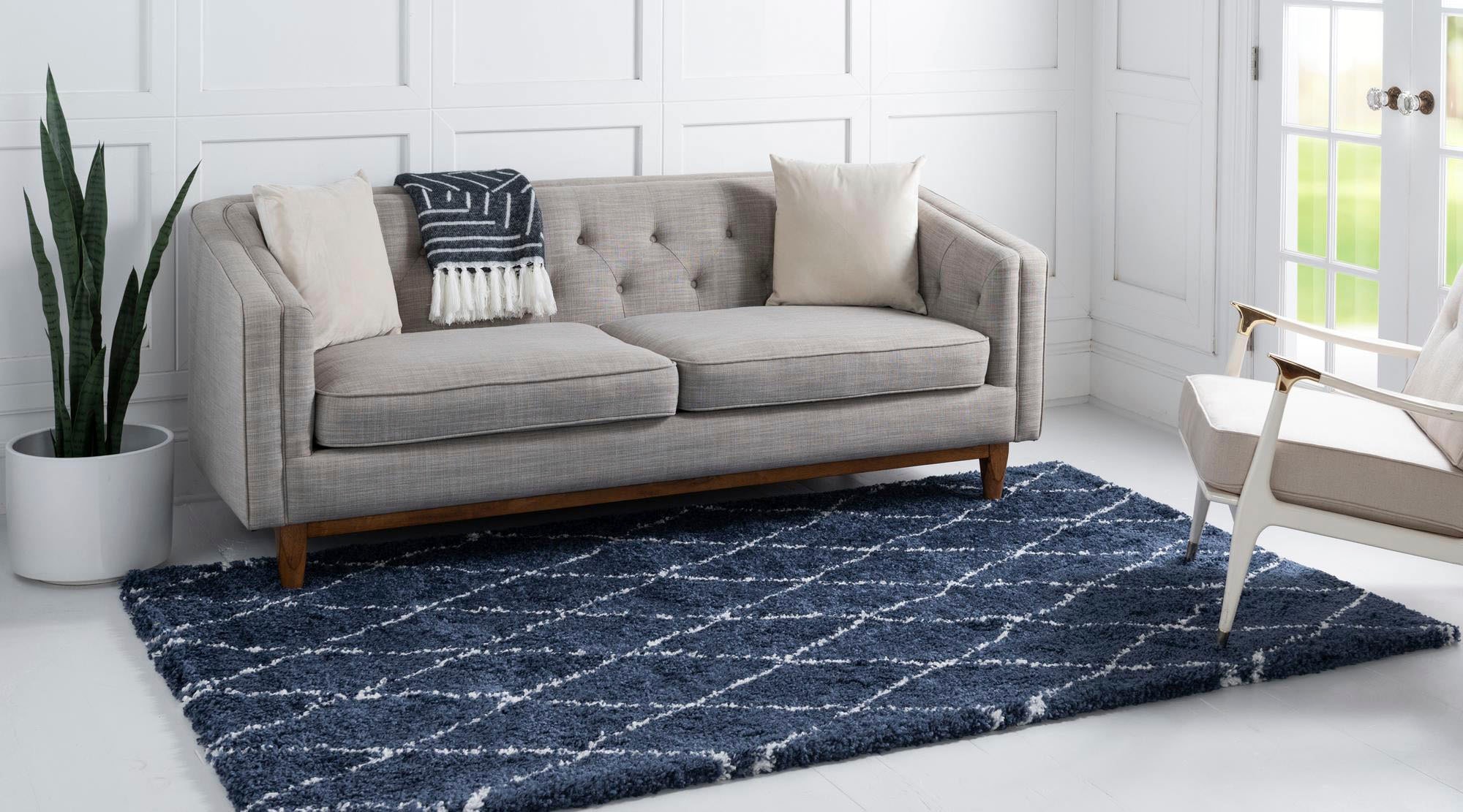 Myflair Möbel & Accessoires Hochflor-Teppich »Temara Shag, LAGERRÄUMUNG!« rechteckig 51 mm Höhe gewebt, Rauten Design, weich & kuschelig