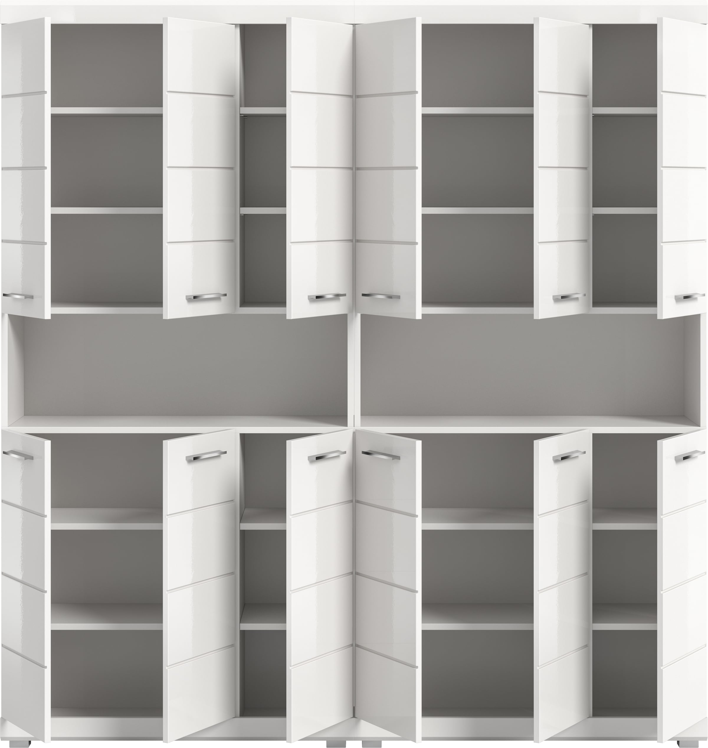 welltime Badmöbel-Set »SIENA, 2-teilig, bestehend aus: 2x Hochschrank, MDF-Front«
