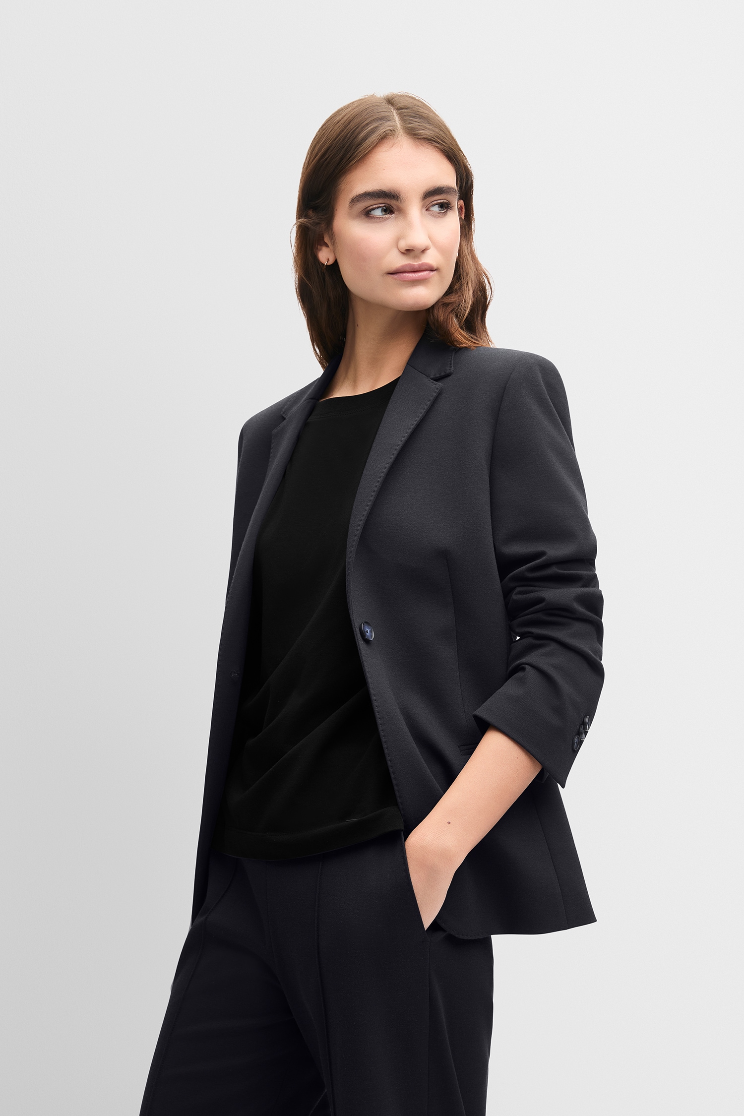 Cinque Veste blazer »CILEO« coupe régulière, forme à 1 bouton, mélange de matériaux élastique