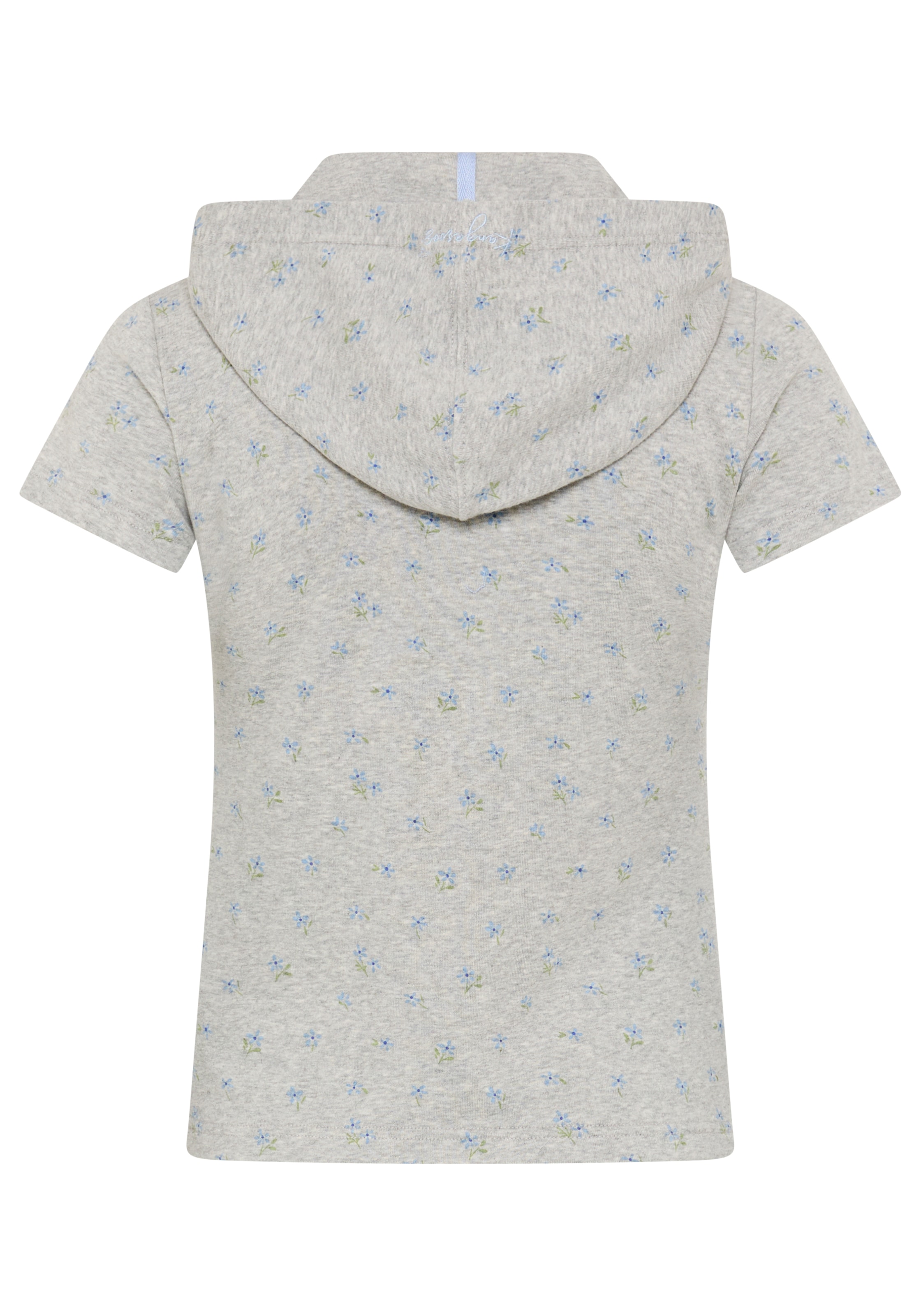 KangaROOS T-shirt à capuche figurbetonte Passform, Kurzarm, mit Kapuze, Rippware