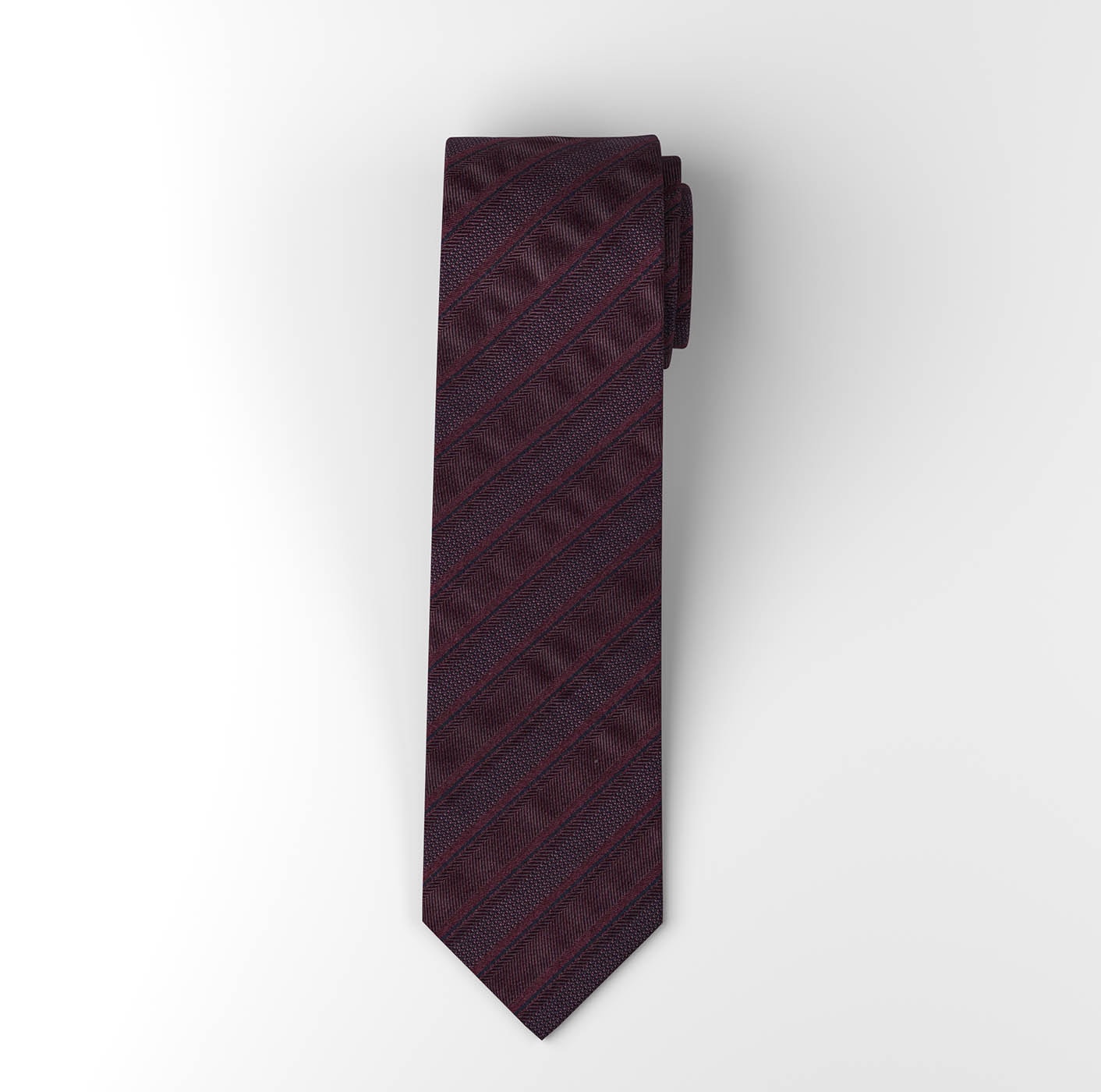 OLYMP Cravate 6,5 cm, reine Seide, gestreift