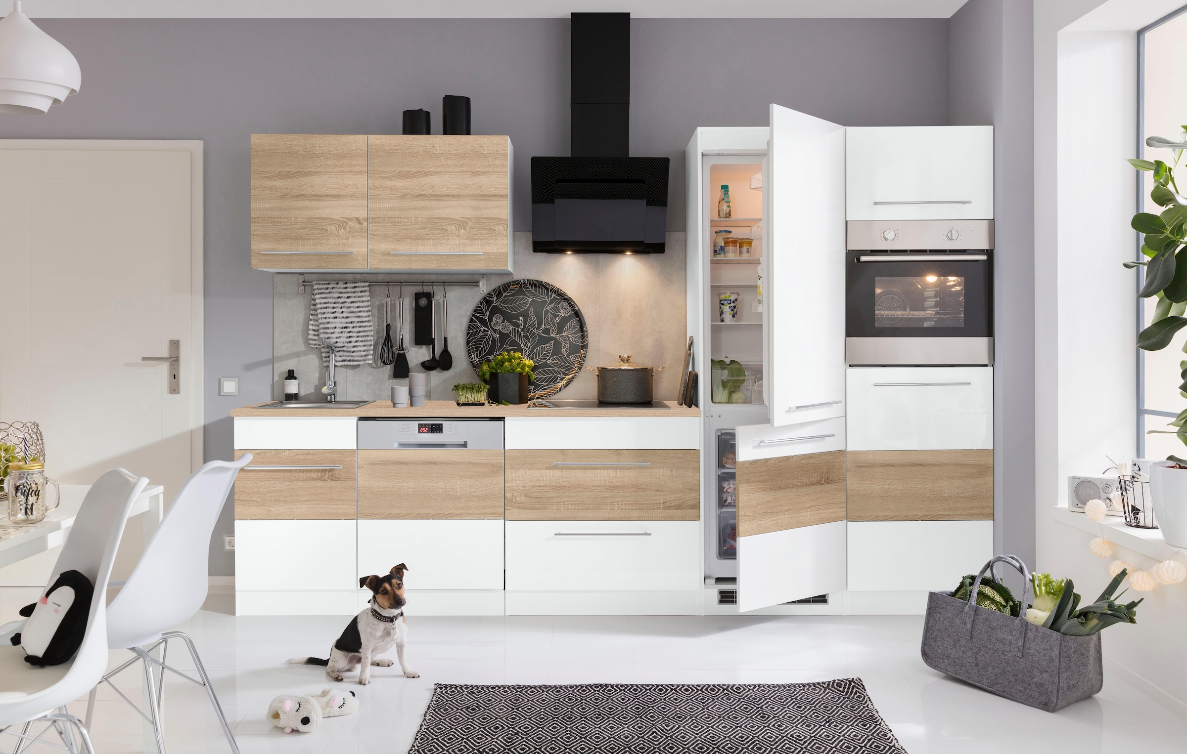 KOCHSTATION Kitchenette »KS-Trient« largeur 310 cm, option appareils électriques, avec plan de travail