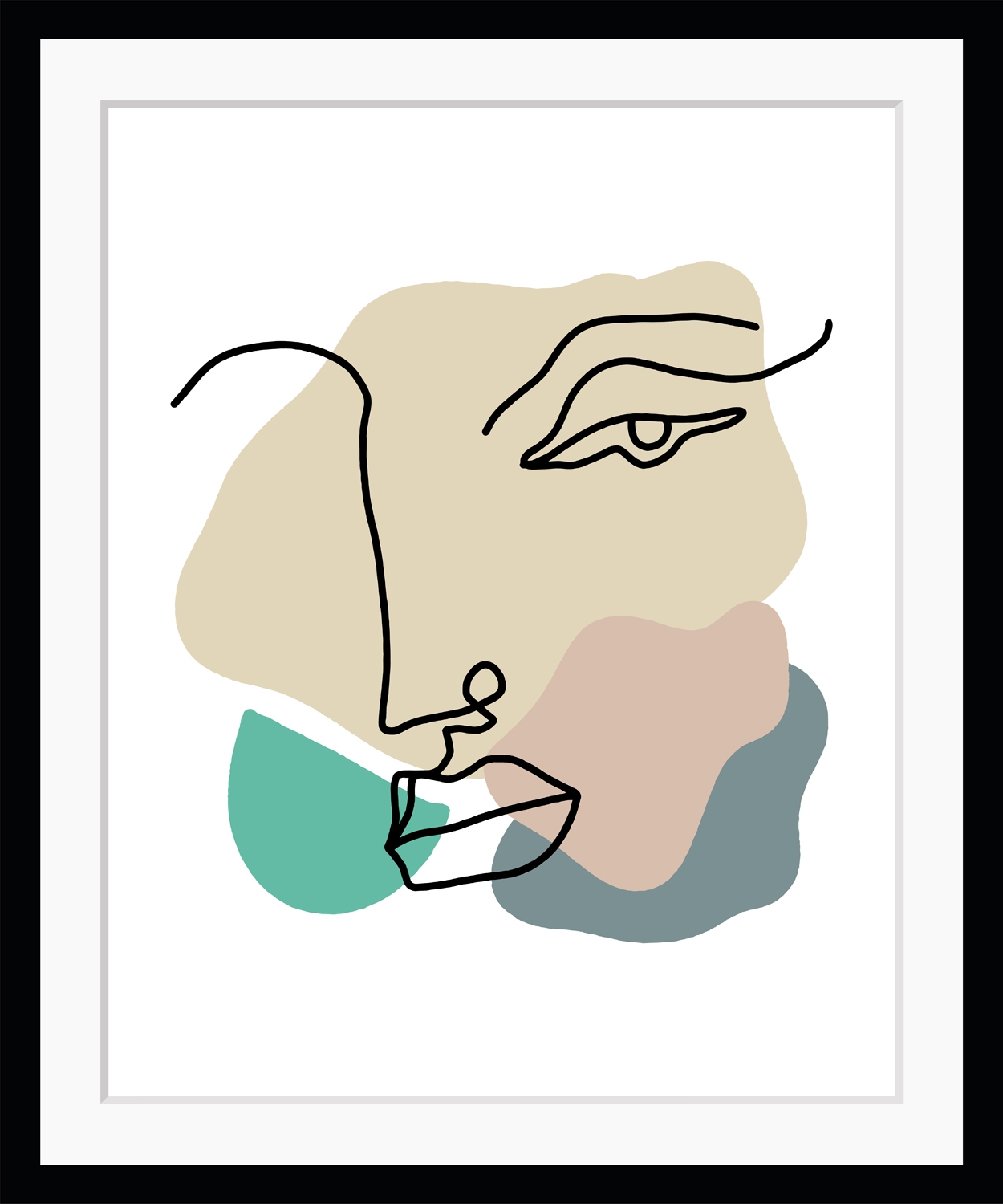 queence Bild »Nena« Abstrakt | Figuren | Gemälde | Gesicht | Kunst gerahmt, Gesicht, Abstrakt