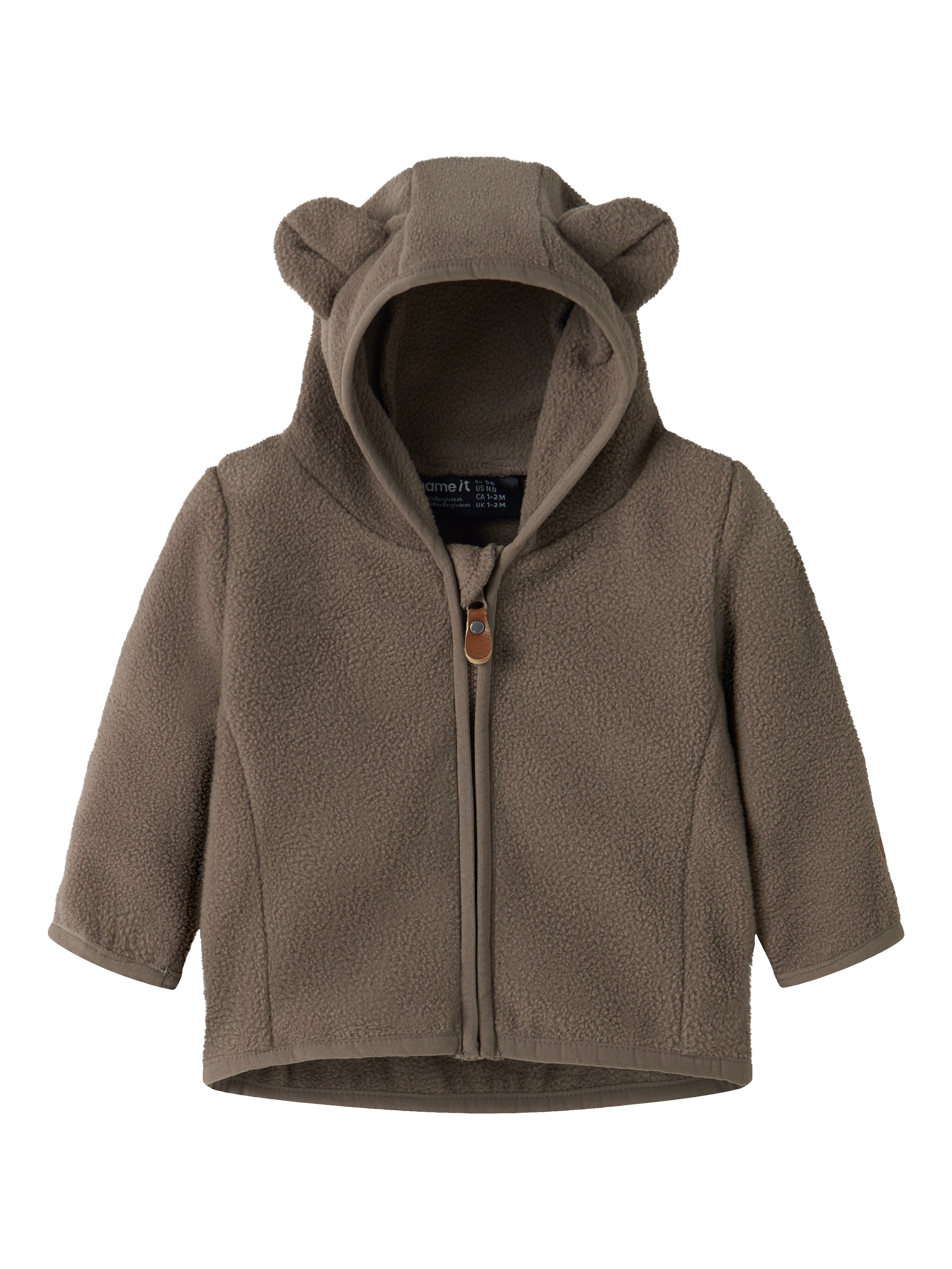 Name It Kapuzenfleecejacke »NBNMEEKO FLEECE JACKET MELANGE« mit Kapuze Fleece, Reissverschluss mit Kinnschutz