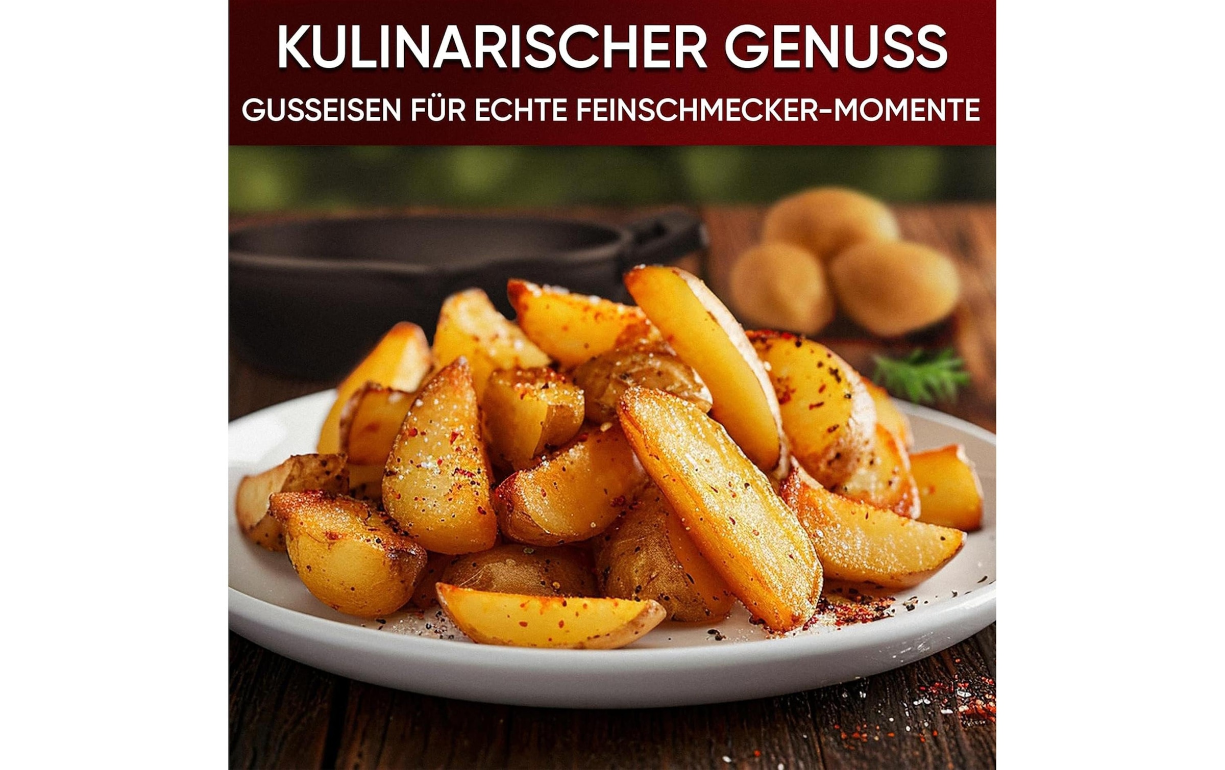   Grilltopf »Gusskoenig Mini Set mit Holzsockel« Gusseisen 4 Stk. tlg. Mini-Rundpfanne, 2er-Set + Holzsockel