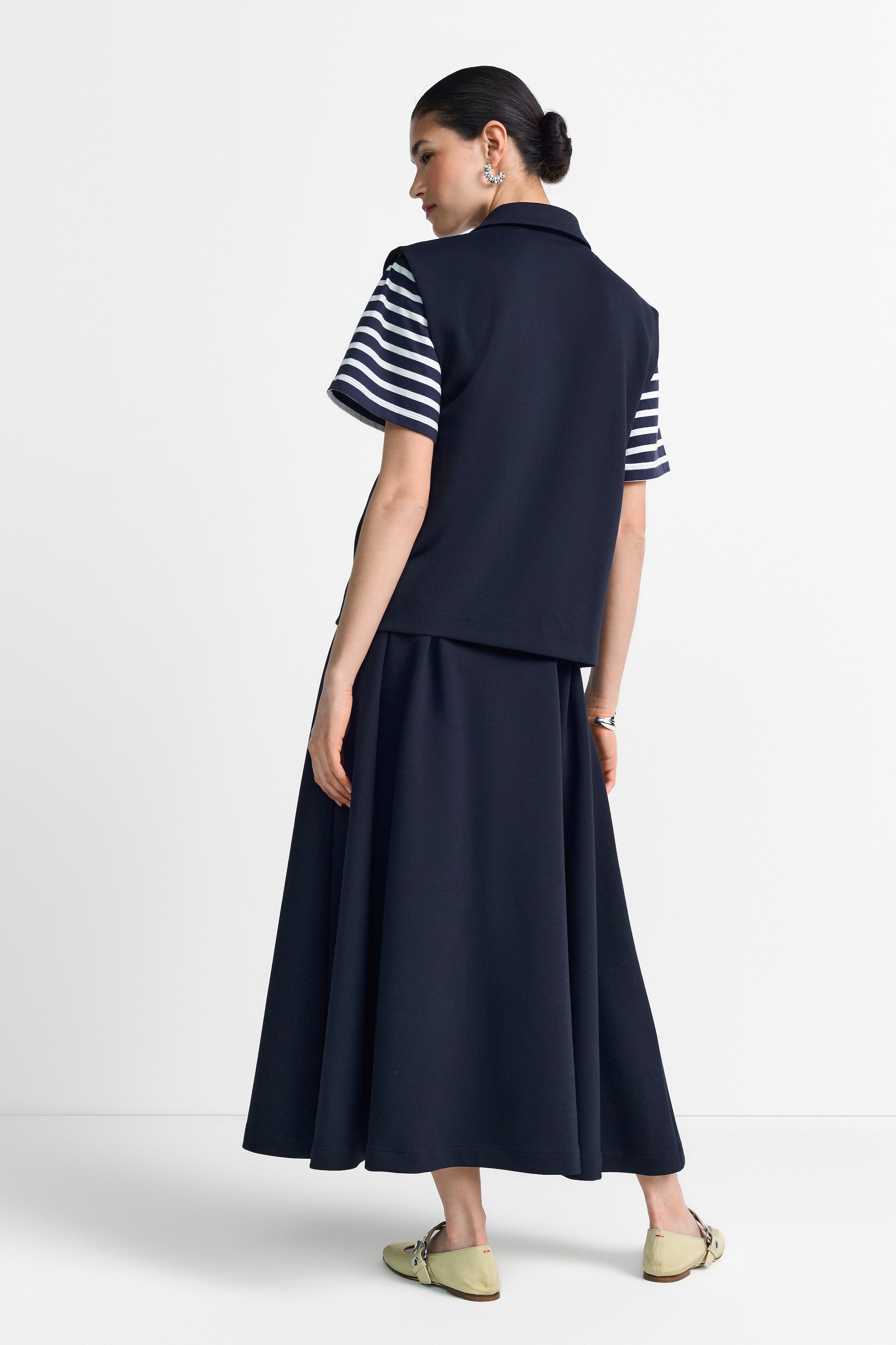 RICHROYAL Jupe en jersey mit 2-Wege-Reissverschluss