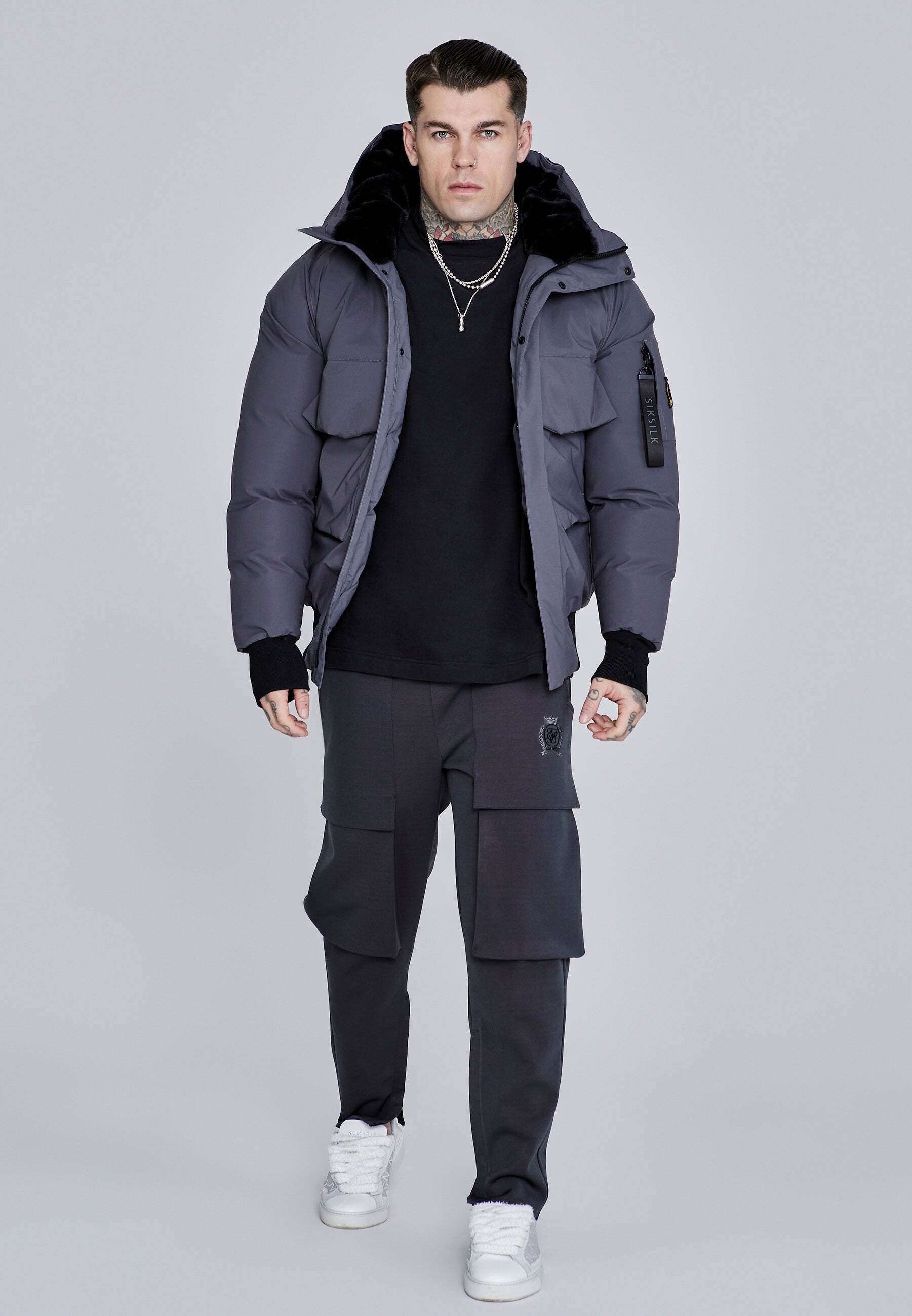 Siksilk Winterjacke »Siksilk Winterjacke Hooded Bomber Jacket«