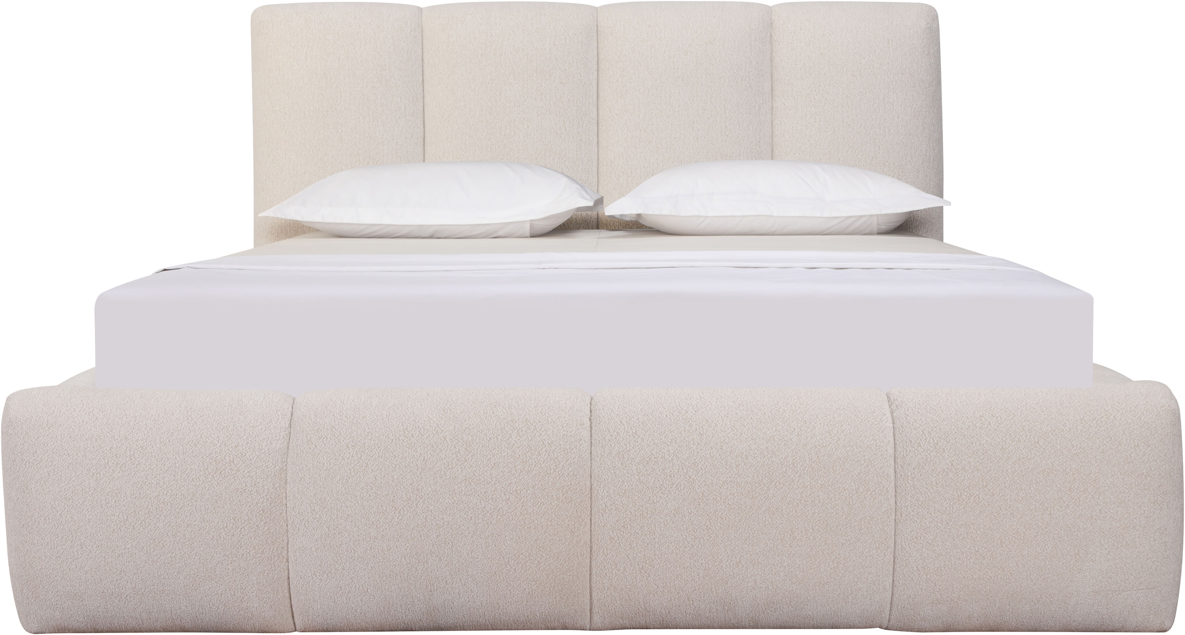 GOODproduct Lit rembourré »MERLINDA, Stauraumbett mit Lattenrost und Bettkasten, Chenille-Bezug« tête de lit et cadre fortement rembourrés, surface de couchage 140x200 / 180x200 cm