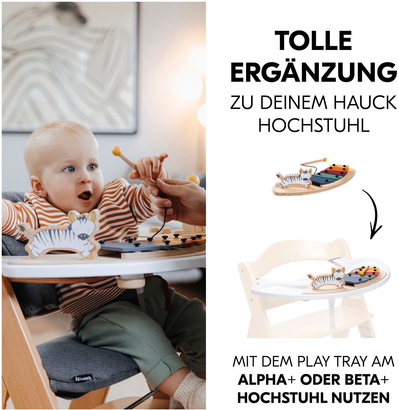 Hauck Spielzeug-Musikinstrument »Play Music Zebra für Hauck Spielbrett Play Tray« FSC® - schützt Wald