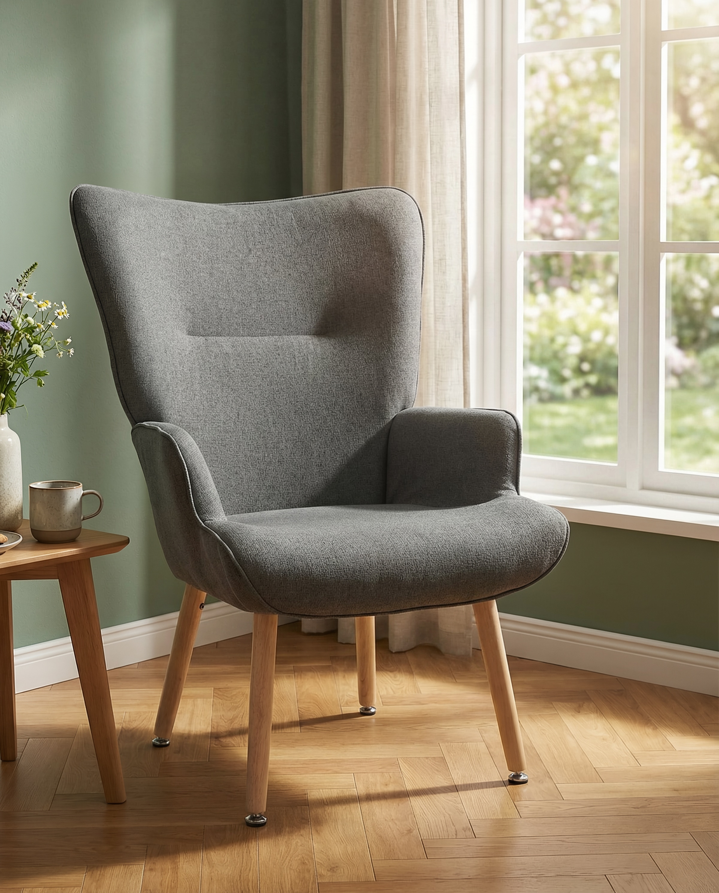 INOSIGN Fauteuil de relaxation »KEADY, Hochlehnsessel, TV-Sessel,« Relaxsessel, Ohrensessel mit stabilem Echtholzgestell