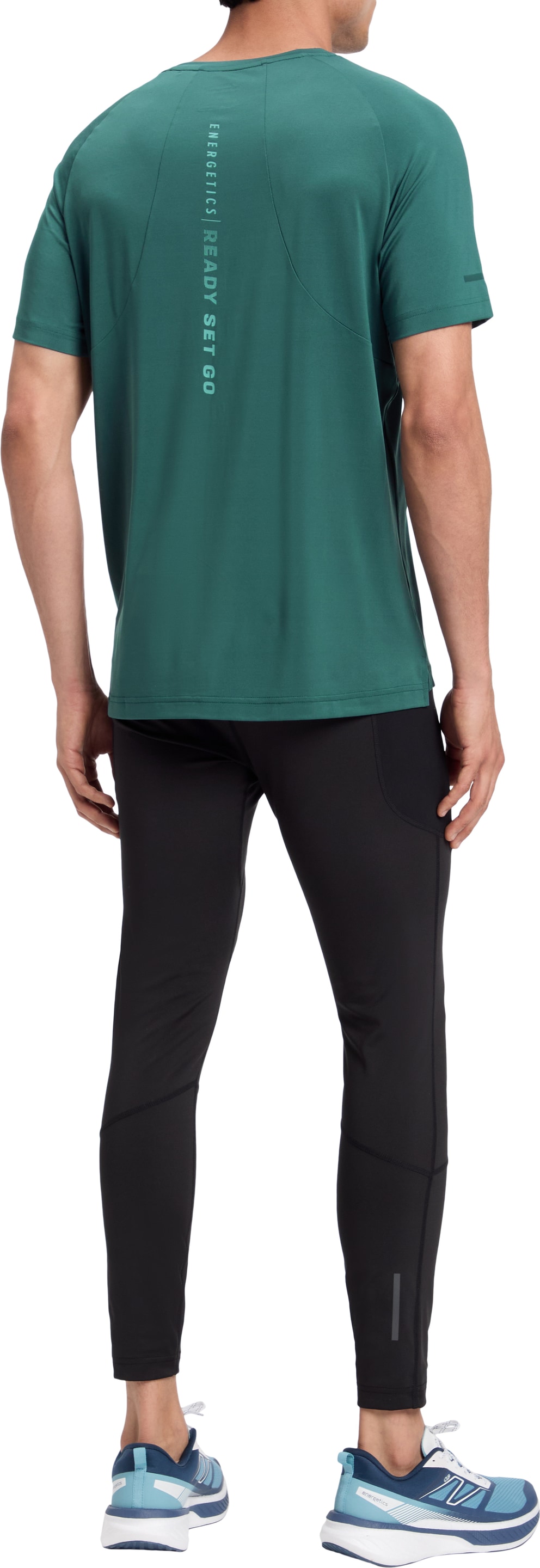 Energetics Laufshirt »HE.-T-SHIRT ELLAZOR II SHORT SLEEVE M« mit kurzen Ärmeln, kragenlos, aus Jersey, hinten länger geschnitten
