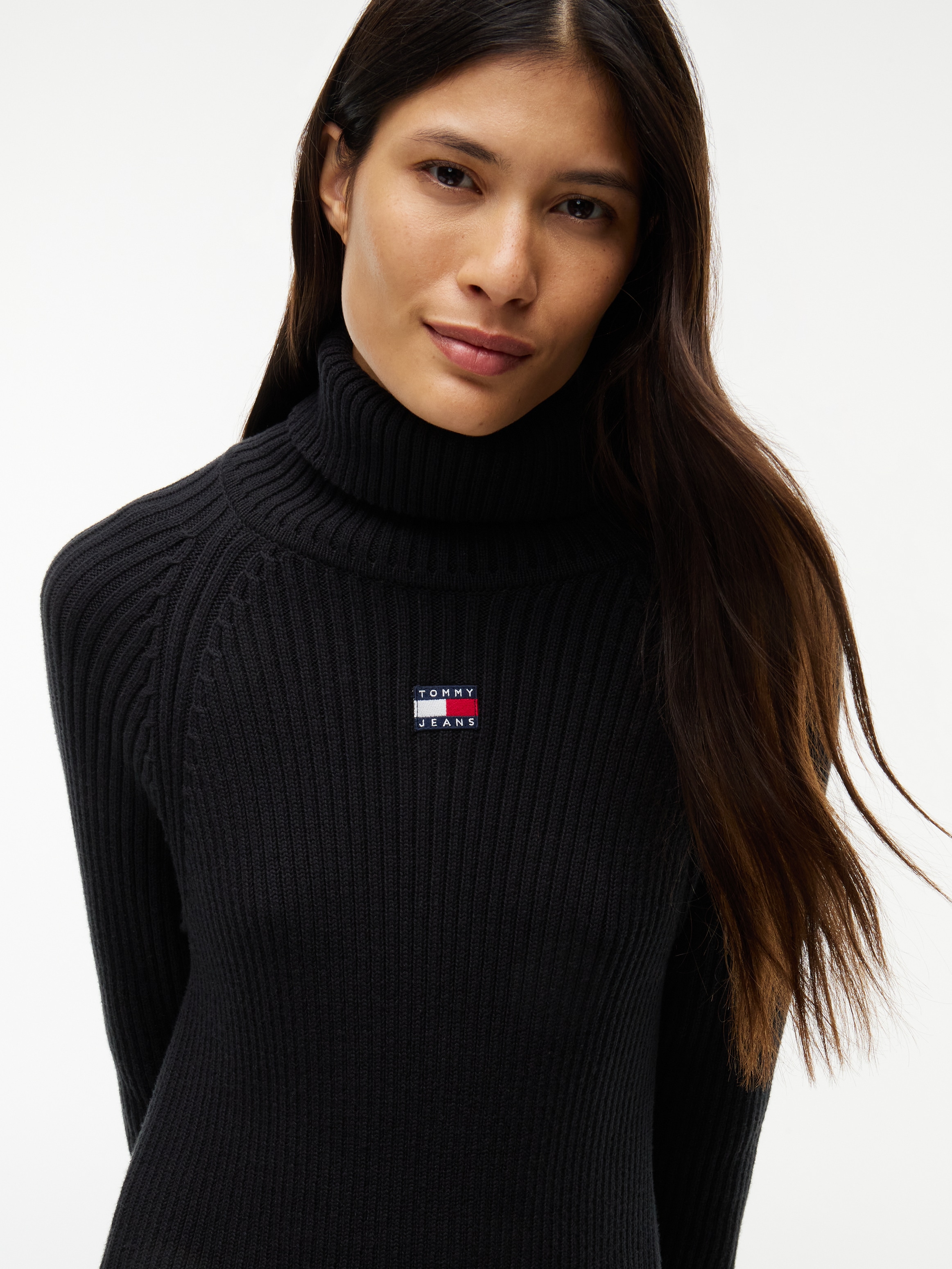 Tommy Jeans Robe en sweat »TJW BADGE MIDI SWEATER DRESS« Baumwolle