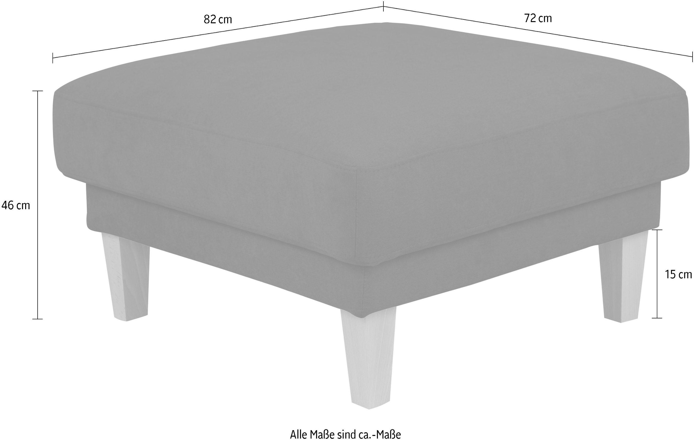 Home affaire Polsterhocker »TRIPLO passend zur Serie, Masse B/T/H: 82/72/46 cm« mit Wellenunterfederung, in hochwertiger Verarbeitung