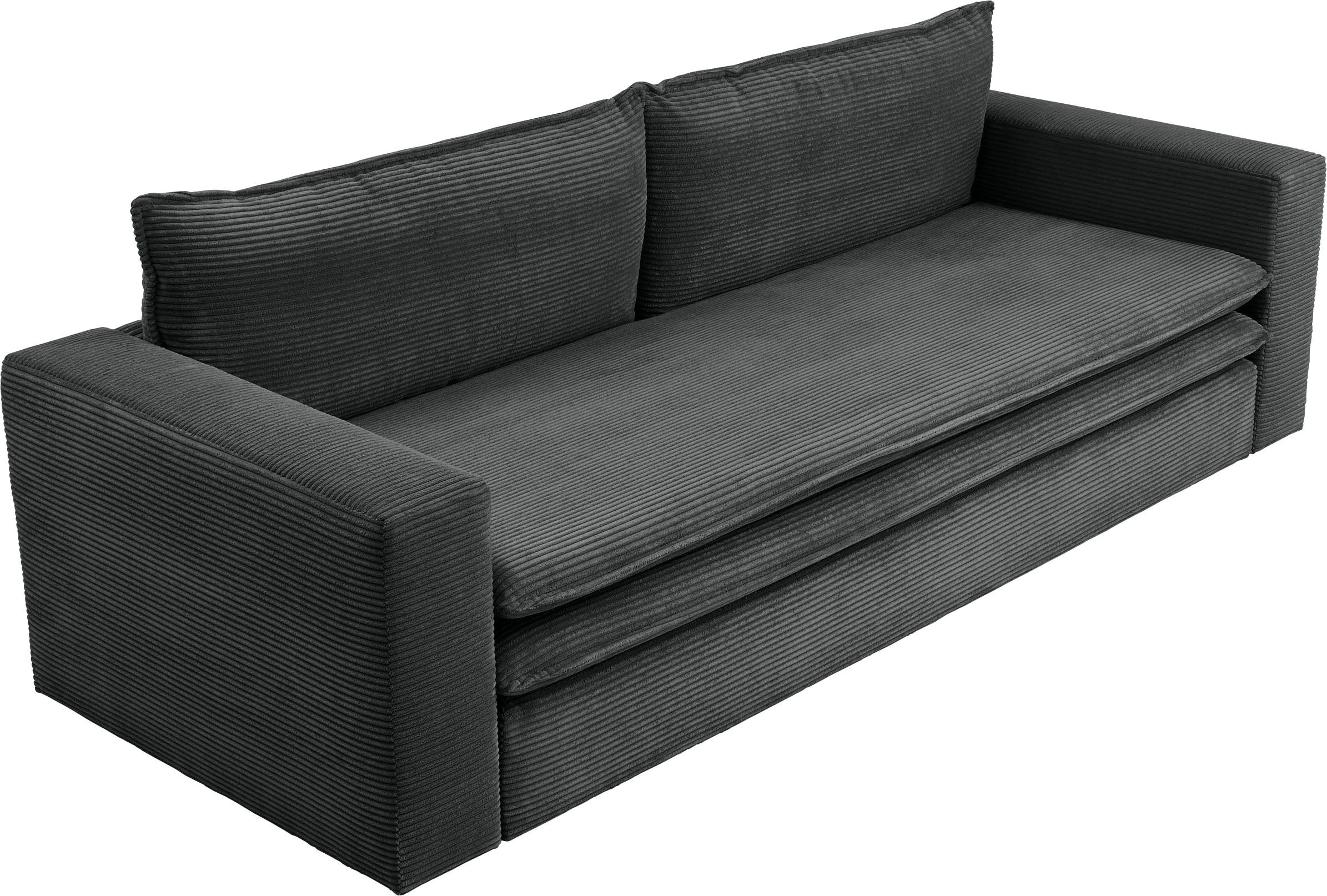 Home affaire 3-places »PIAGGE« Cord-Bezug - mit Bettfunktion und Bettkasten, mit praktischem Topper