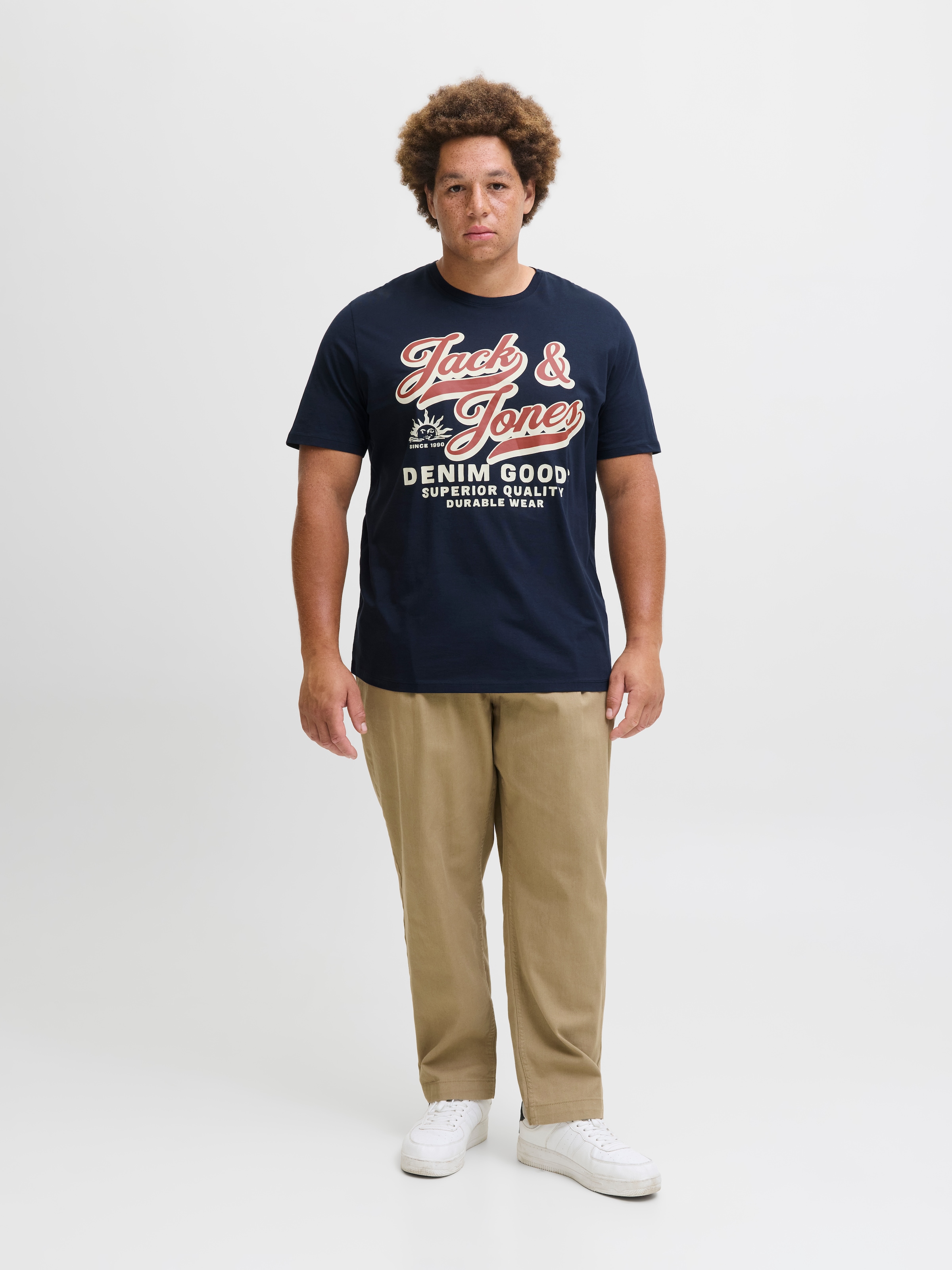 Jack & Jones PlusSize T-shirt »JJELOGO TEE SS ONECK 2 COL AW25 NOOS PLS«