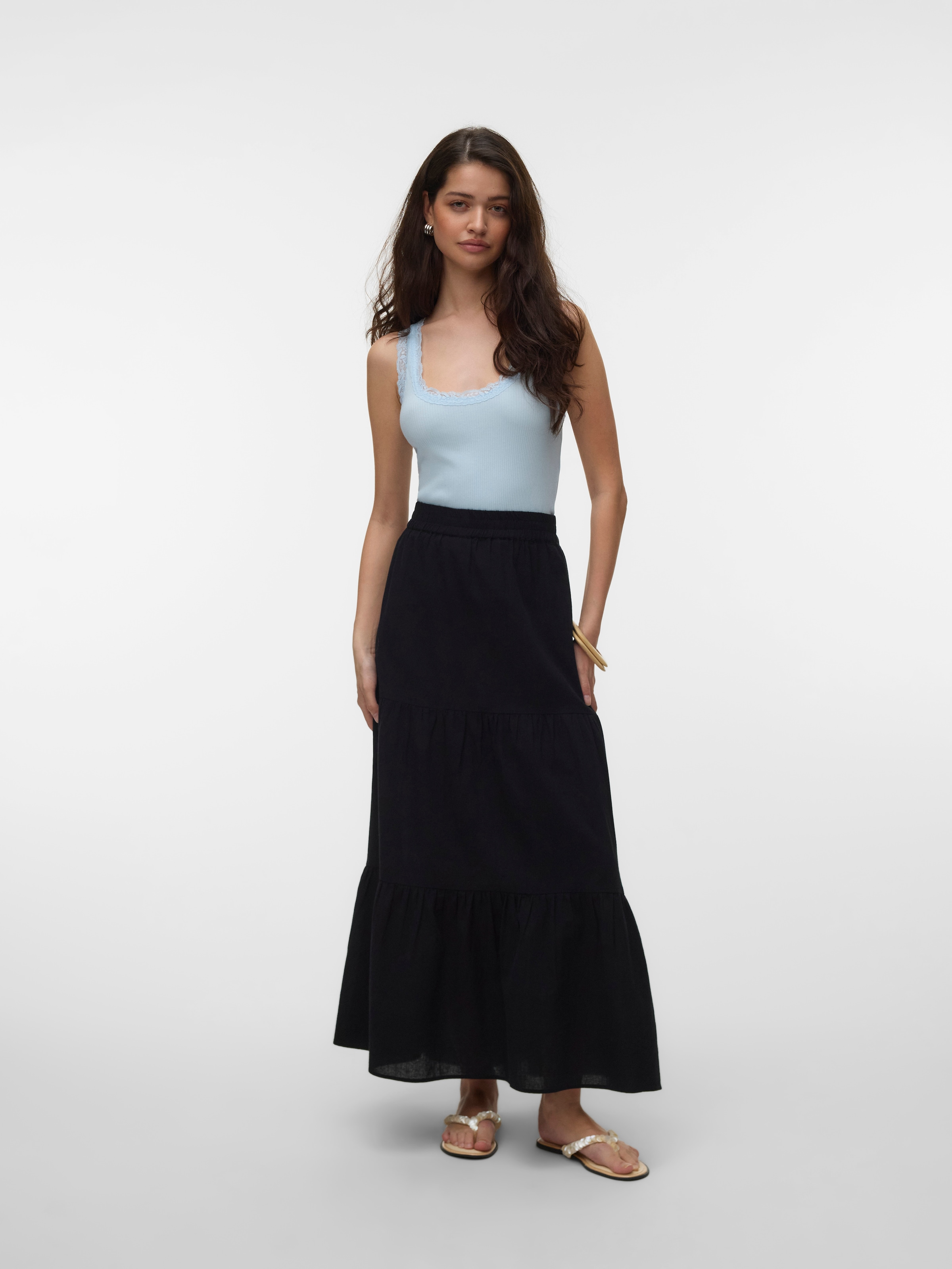Vero Moda Débardeur »VMNANA LACE TANK TOP JRS NOOS« mélange de coton