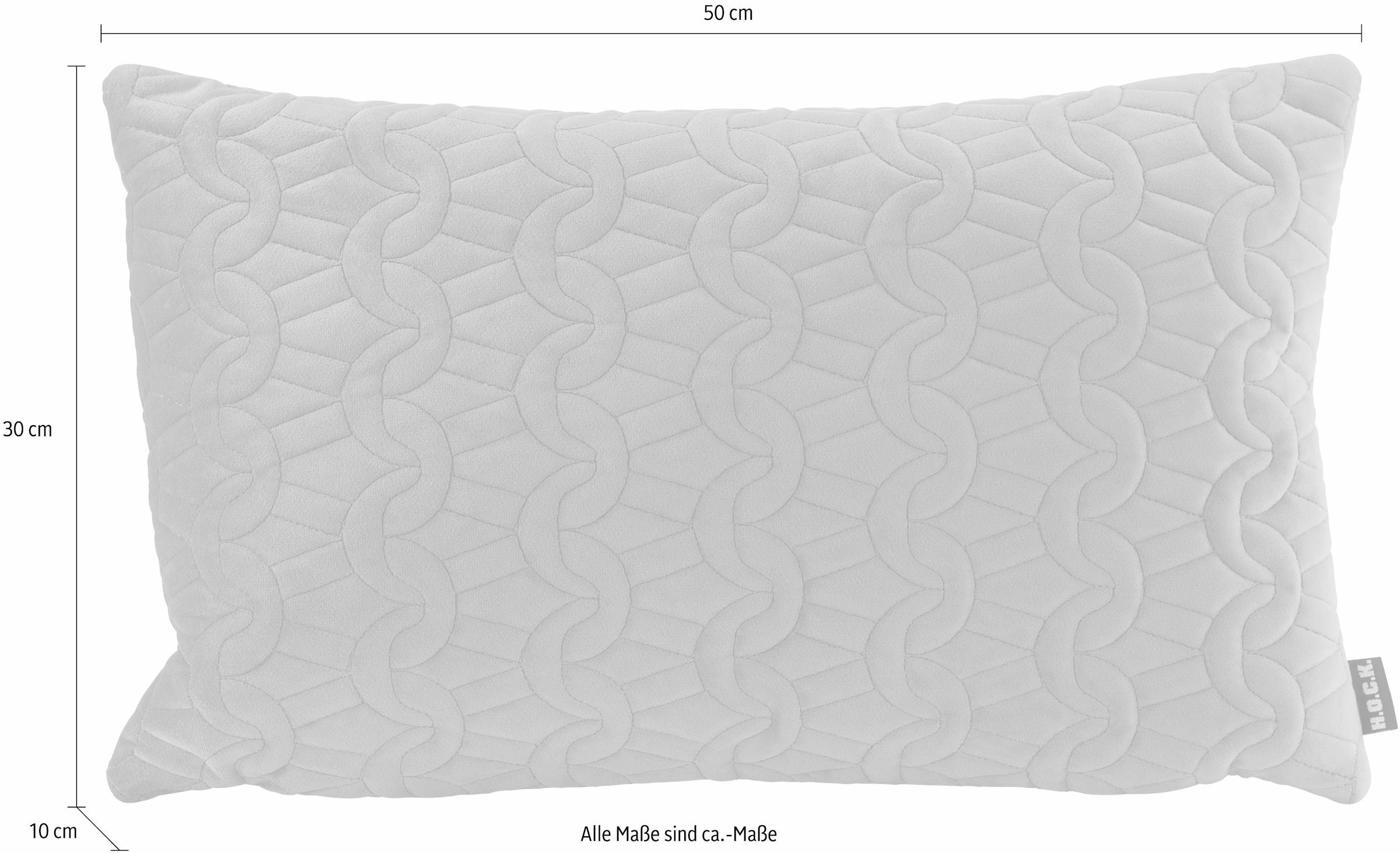 H.O.C.K. Coussin décoratif »Soft Nobile« mit Steppmuster, Kissenhülle mit Füllung, 1 Stück