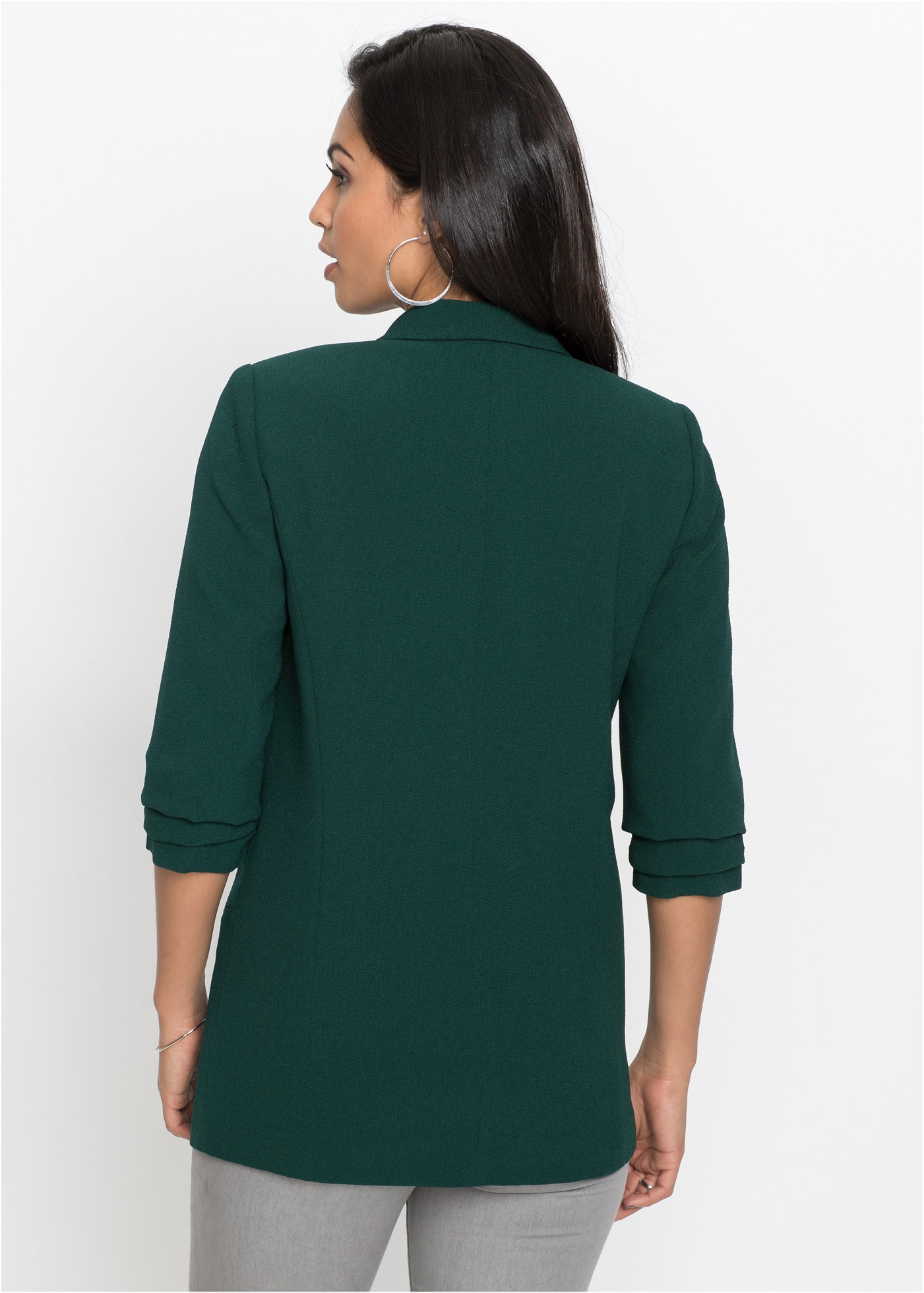 bonprix Longblazer festlicher Stil, taillierte Passform, aus Polyester und Elasthan