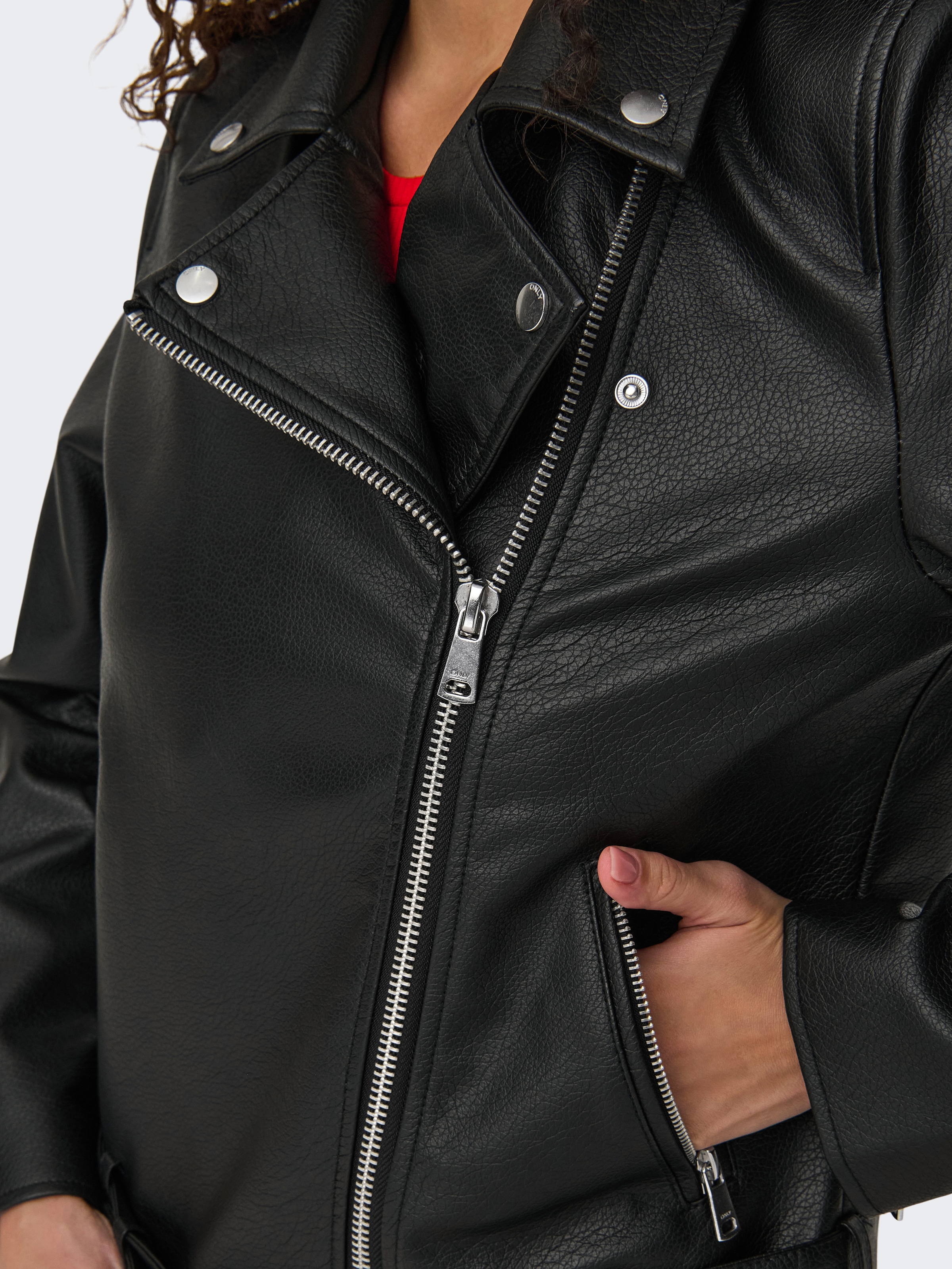 ONLY Lederimitatjacke »ONLMILLE FAUX LEATHER BIKER JACKET OTW«