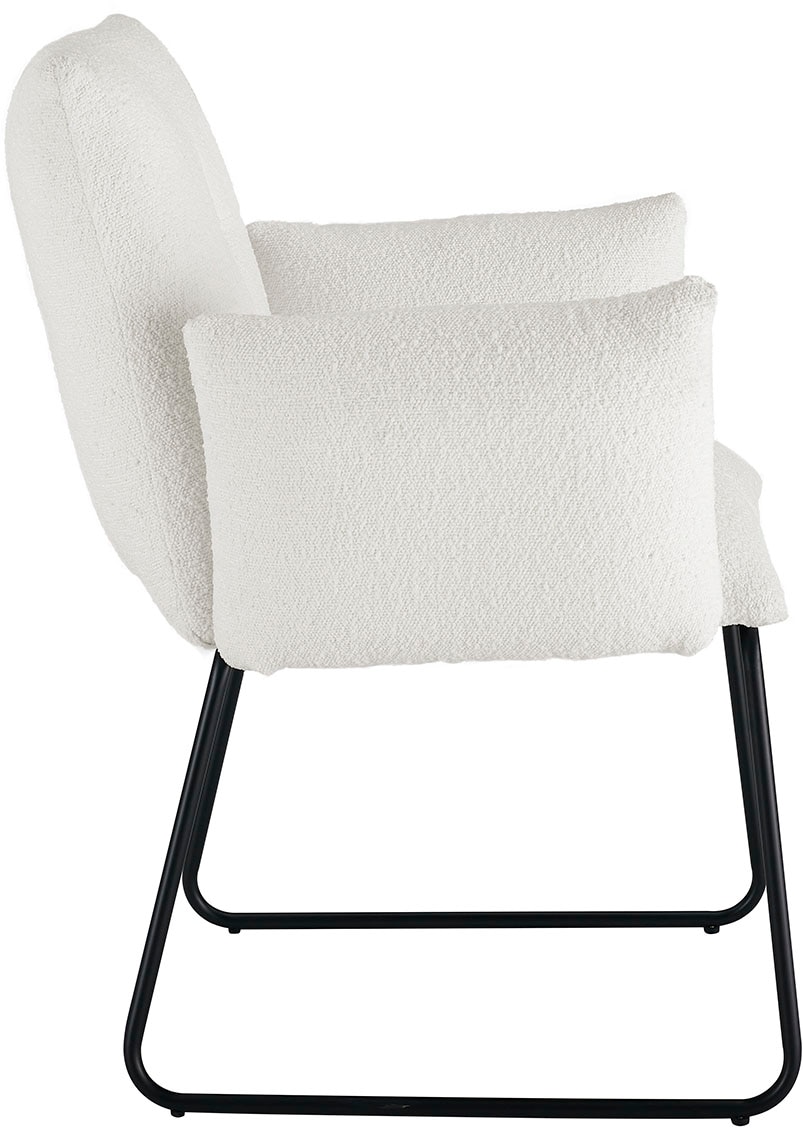 SalesFever Armlehnstuhl »Komfortabler Esszimmerstuhl mit Stil« () mit Wellenunterfederung