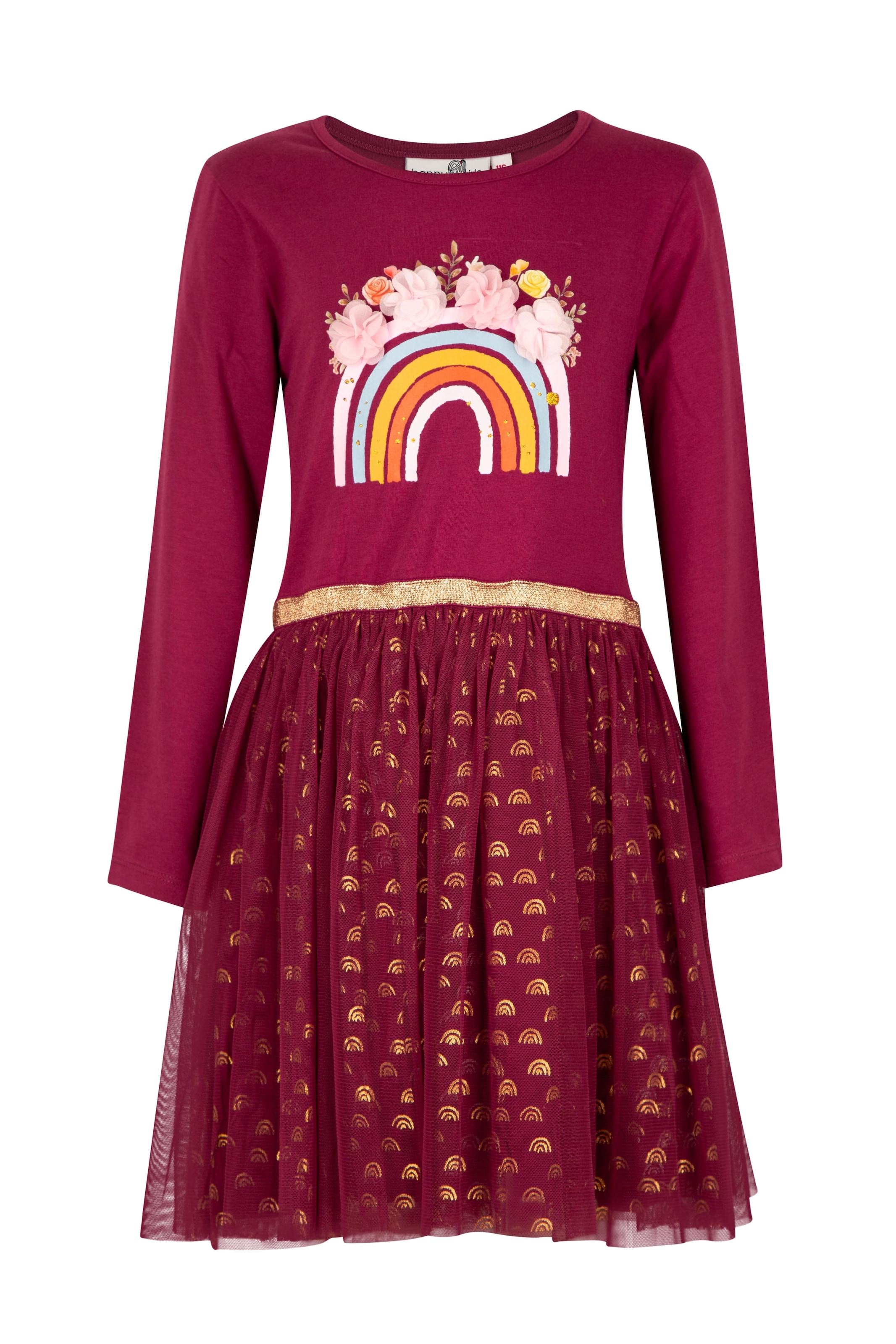 happy girls Robe en jersey mit Tüllrock und hochwertiger Blütenapplikation auf dem Frontmotiv