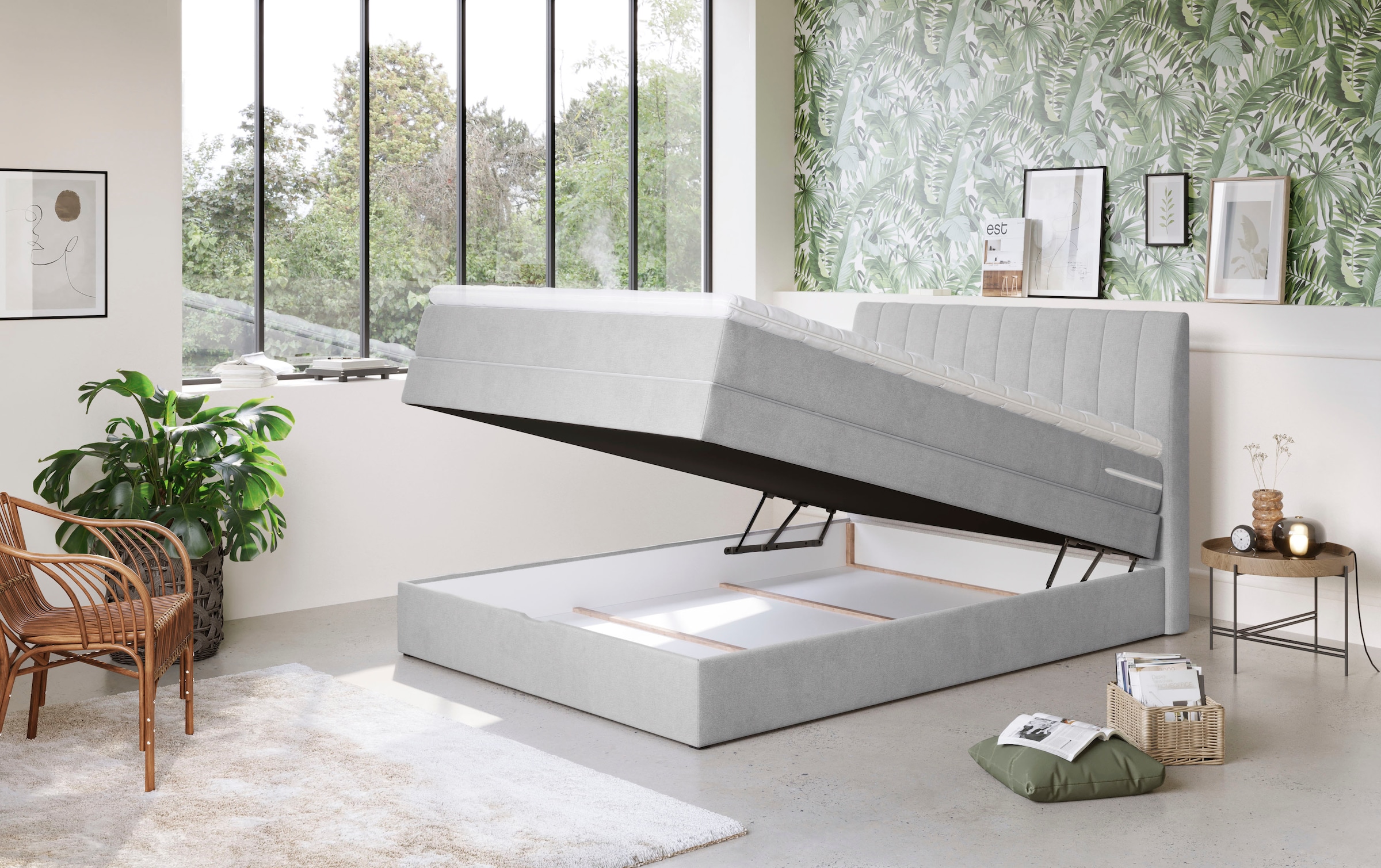 COTTA Boxspringbett »Shark inkl. Bettkasten und Topper« erhältlich in den Breiten 140x200cm, 160x200cm und 180x200cm