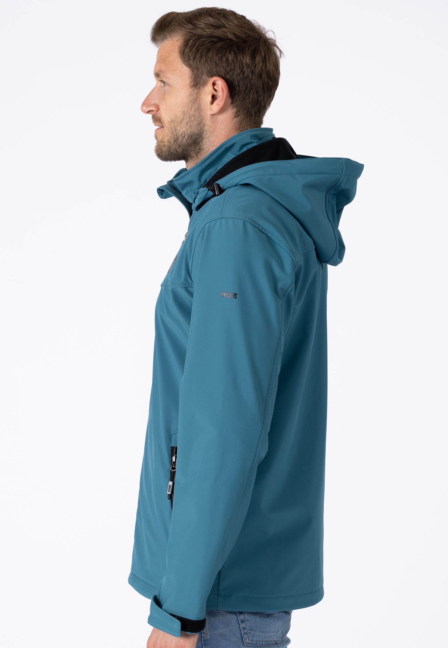 LPO Veste softshell »Softshelljacke Melvin« avec capuche capuche amovible et réglable