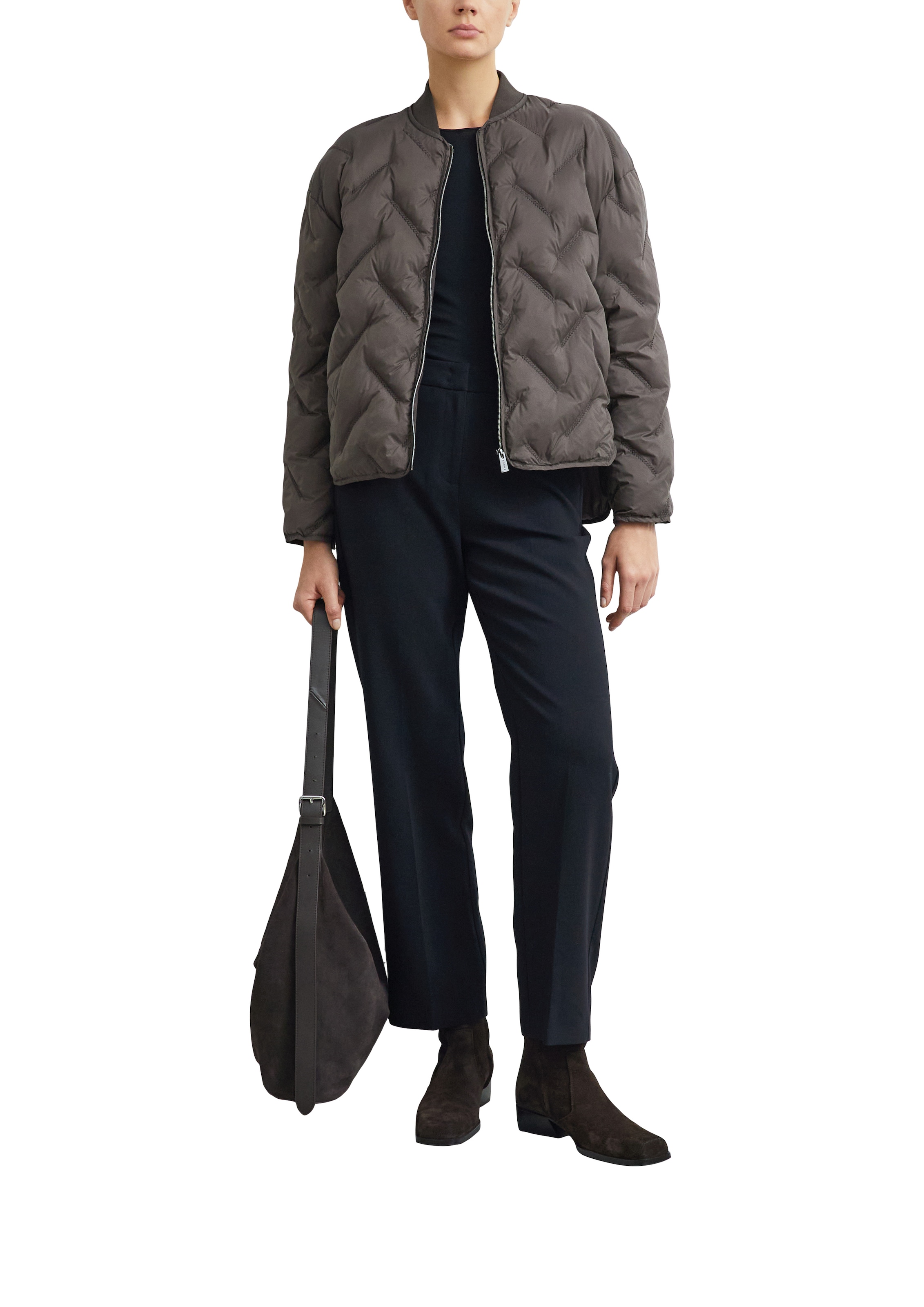 Comma Steppjacke ohne Kapuze im Blouson-Stil und mit Reissverschluss