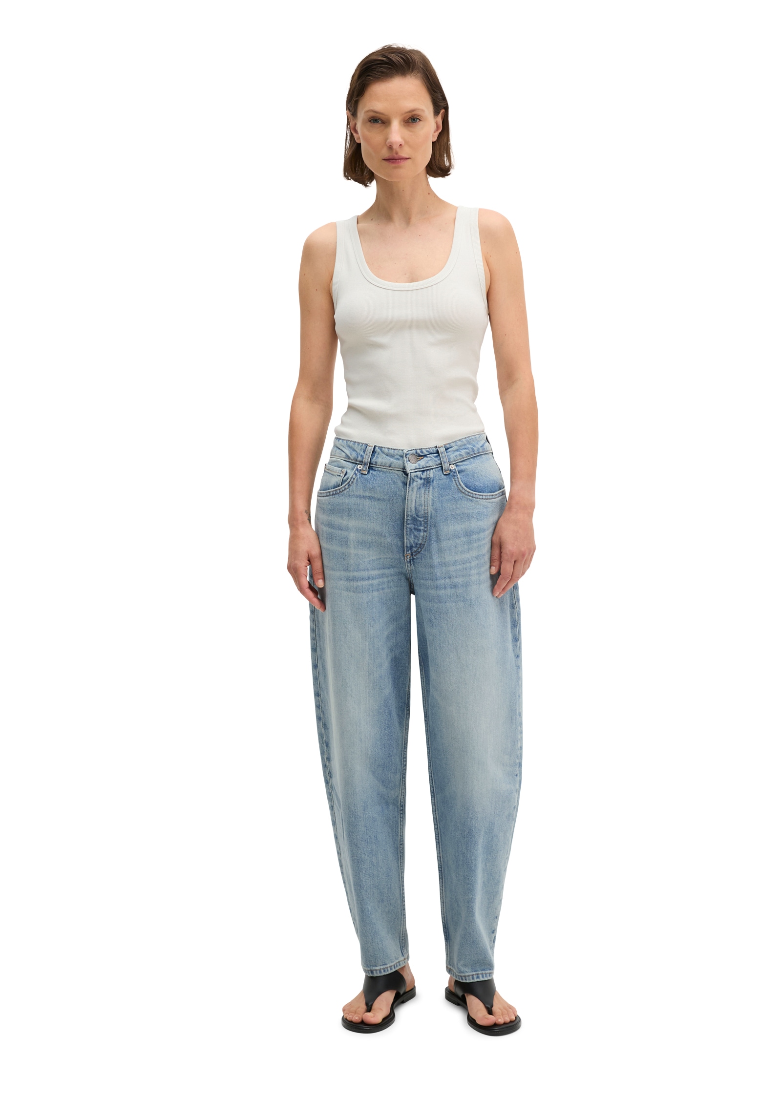 Marc O'Polo High-waist-Jeans barrel cropped mit CIRCULOSE