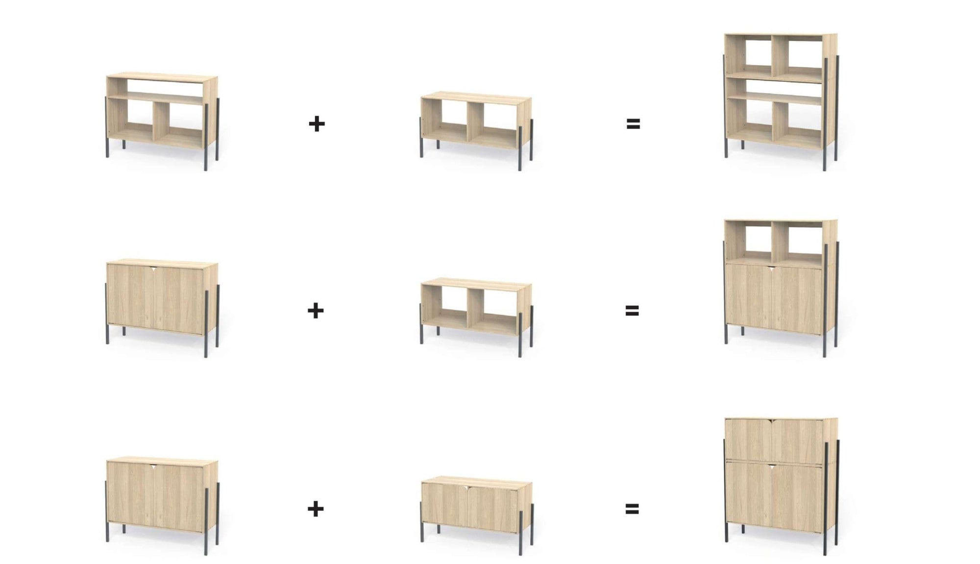 andas Lowboard »Finton« Kommode mit 2 Türen, Korpuss aus massiver Eiche, Breite 76 cm