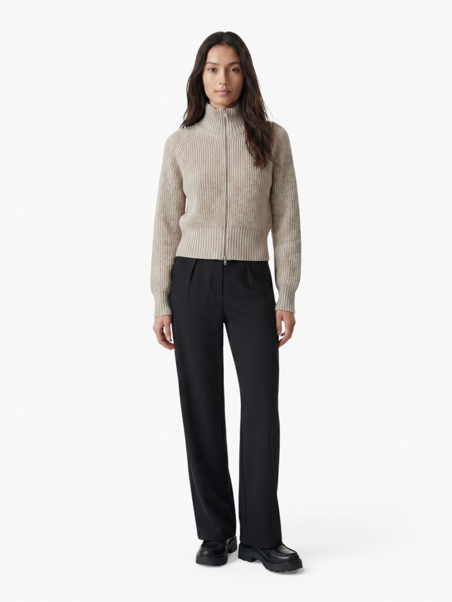LeGer Veste en tricot »Nala, LeGer by Lena Gercke« mit Woll-Anteil, Stehkragen
