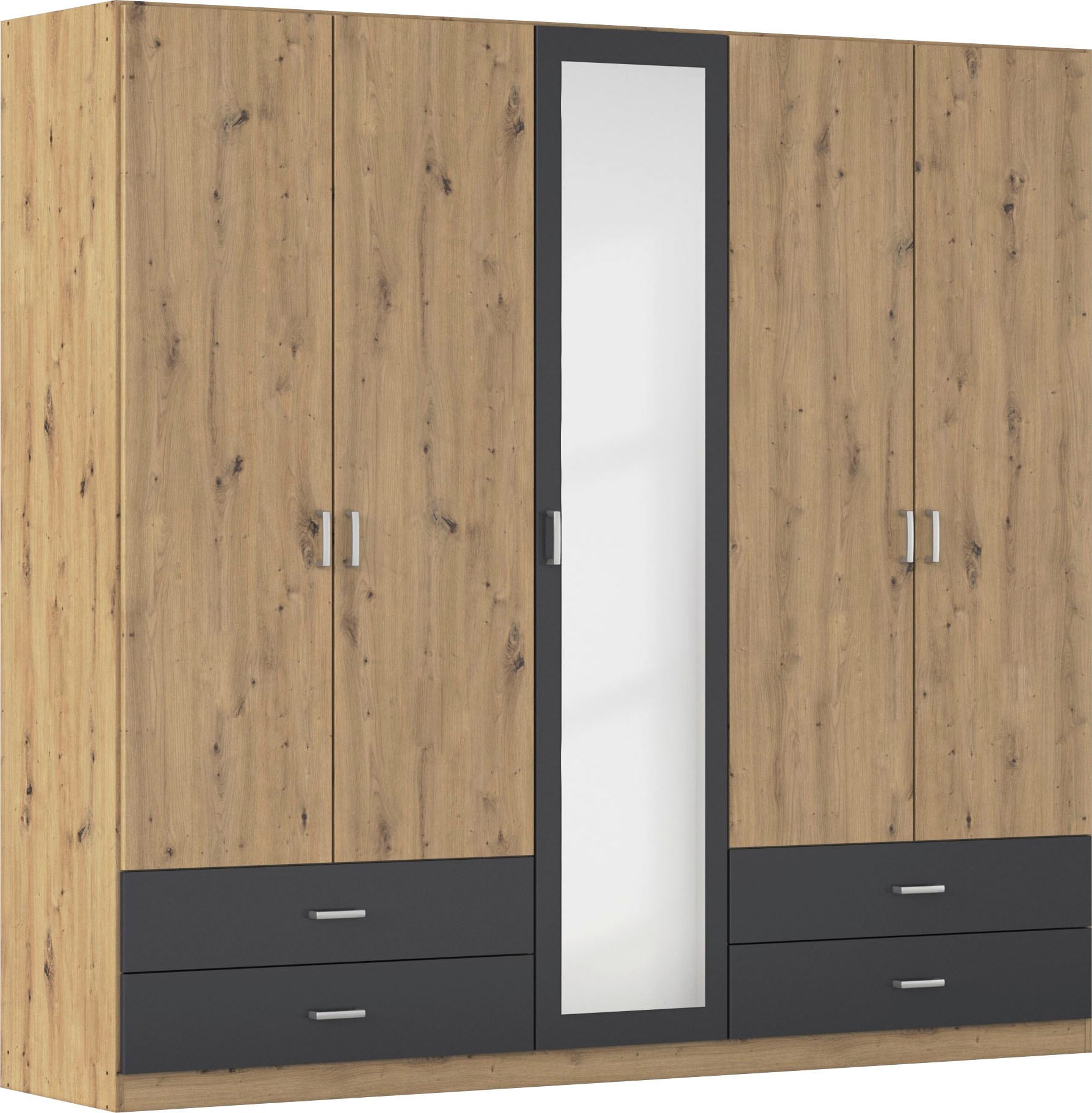 rauch Armoire à portes battantes »Kleiderschrank Schrank Garderobe Wäscheschrank BORBONA« Largeurs 226/271 cm, hauteur 210 cm,  disponible en 2 largeurs, avec miroir et de nombreuses combinaisons de couleurs FABRIQUÉ EN ALLEMAGNE