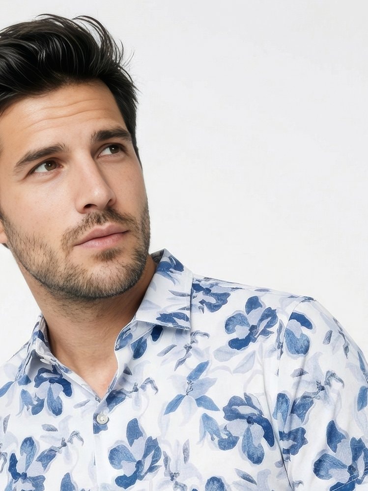 DESOTO Chemise à manches courtes »Casual Kent 1/2« chemise en jersey, col Kent, coupe slim