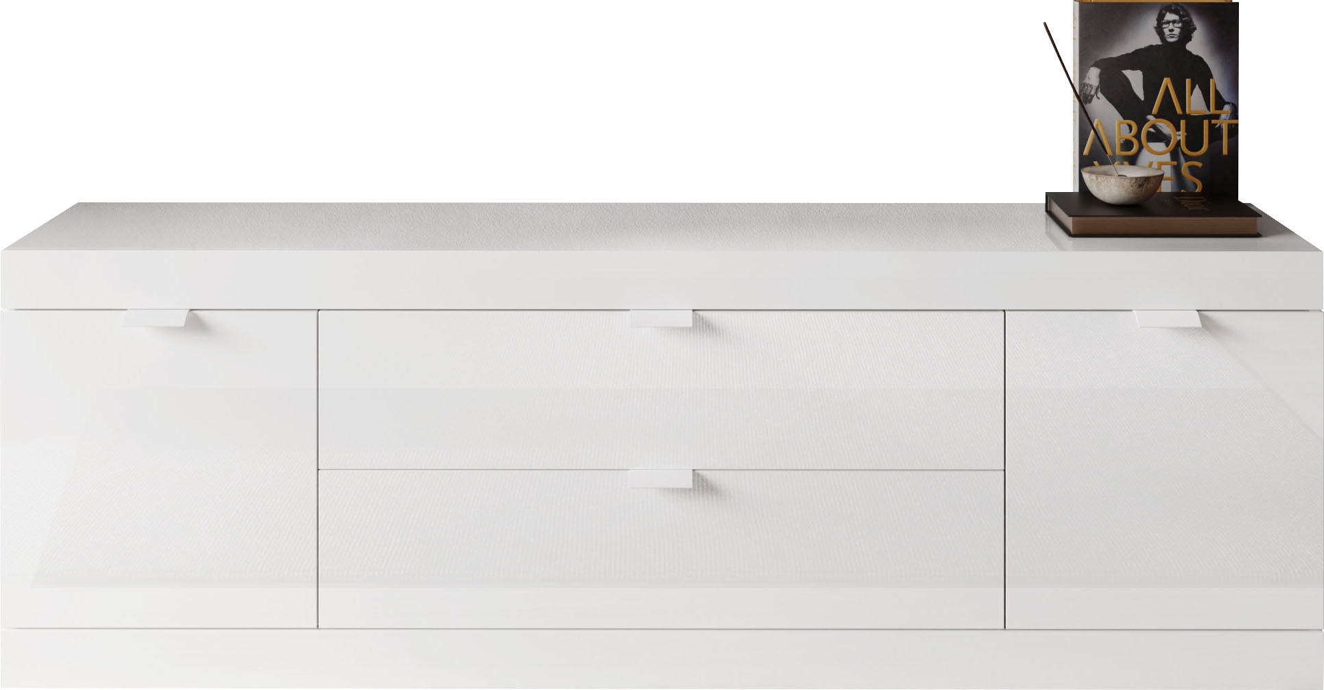 INOSIGN Table basse »Slim, TV-Bank« Breite 181 cm, weiss Hochglanz Lack