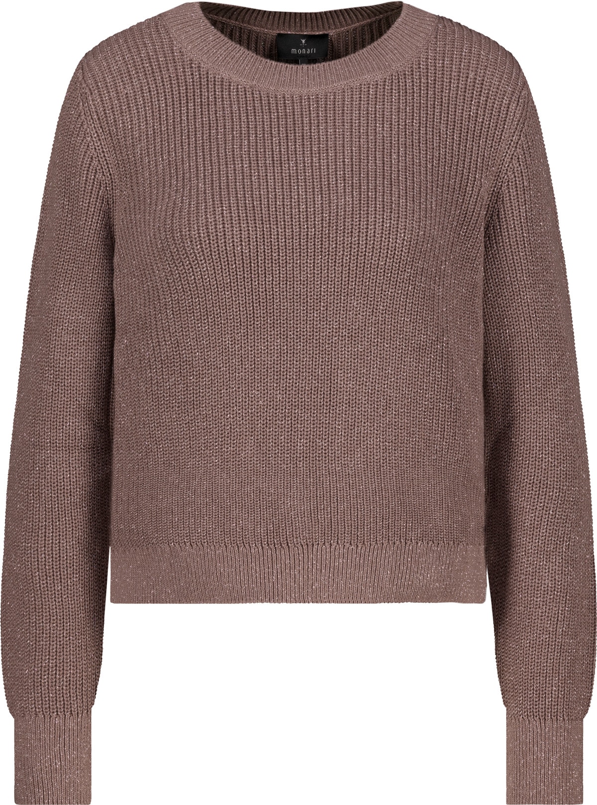 Monari Rundhalspullover »Pullover Basic Lurex« Regular fit mit Rundhalsausschnitt
