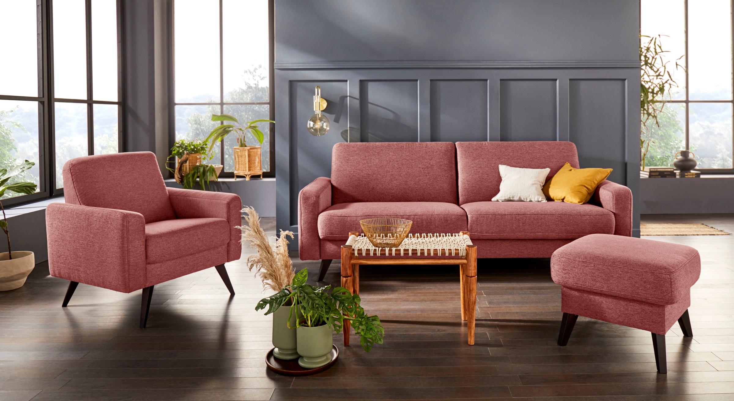exxpo - sofa fashion Fauteuil »Samso, Loungesessel mit tollem Sitzkomfort« Komfortsitzhöhe 49cm