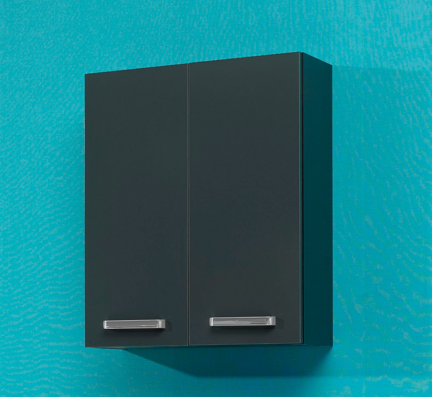 Saphir Hängeschrank »Quickset Wand-Badschrank 60 cm breit mit 2 Türen und 2 Einlegeböden« Badezimmer-Hängeschrank inkl. Türdämpfer, Griffe in Chrom Glanz