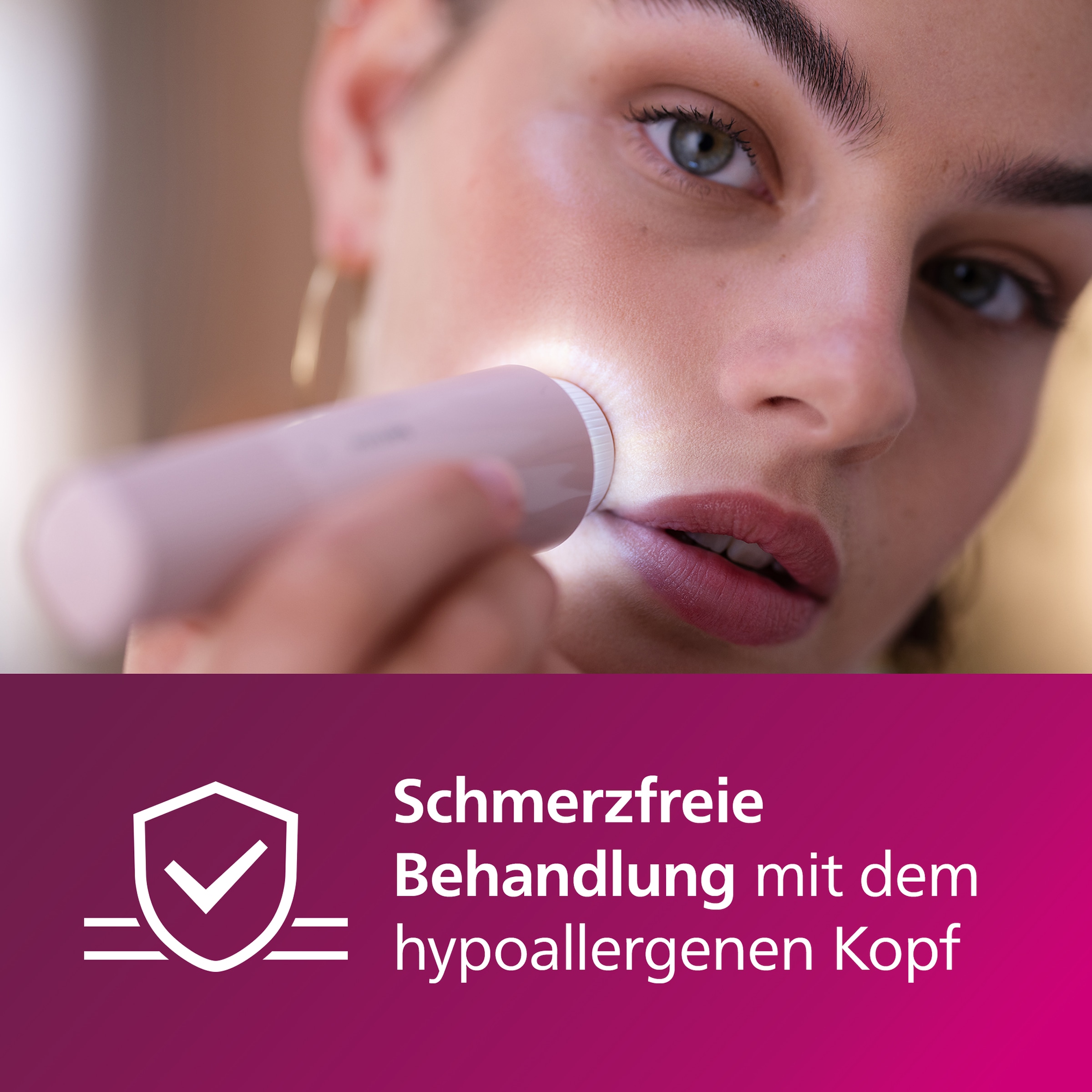 Philips Gesichtsepilierer »Series 5000 BRR454/00« mit Spiegel und LED-Licht, inkl. Reinigungsbürste