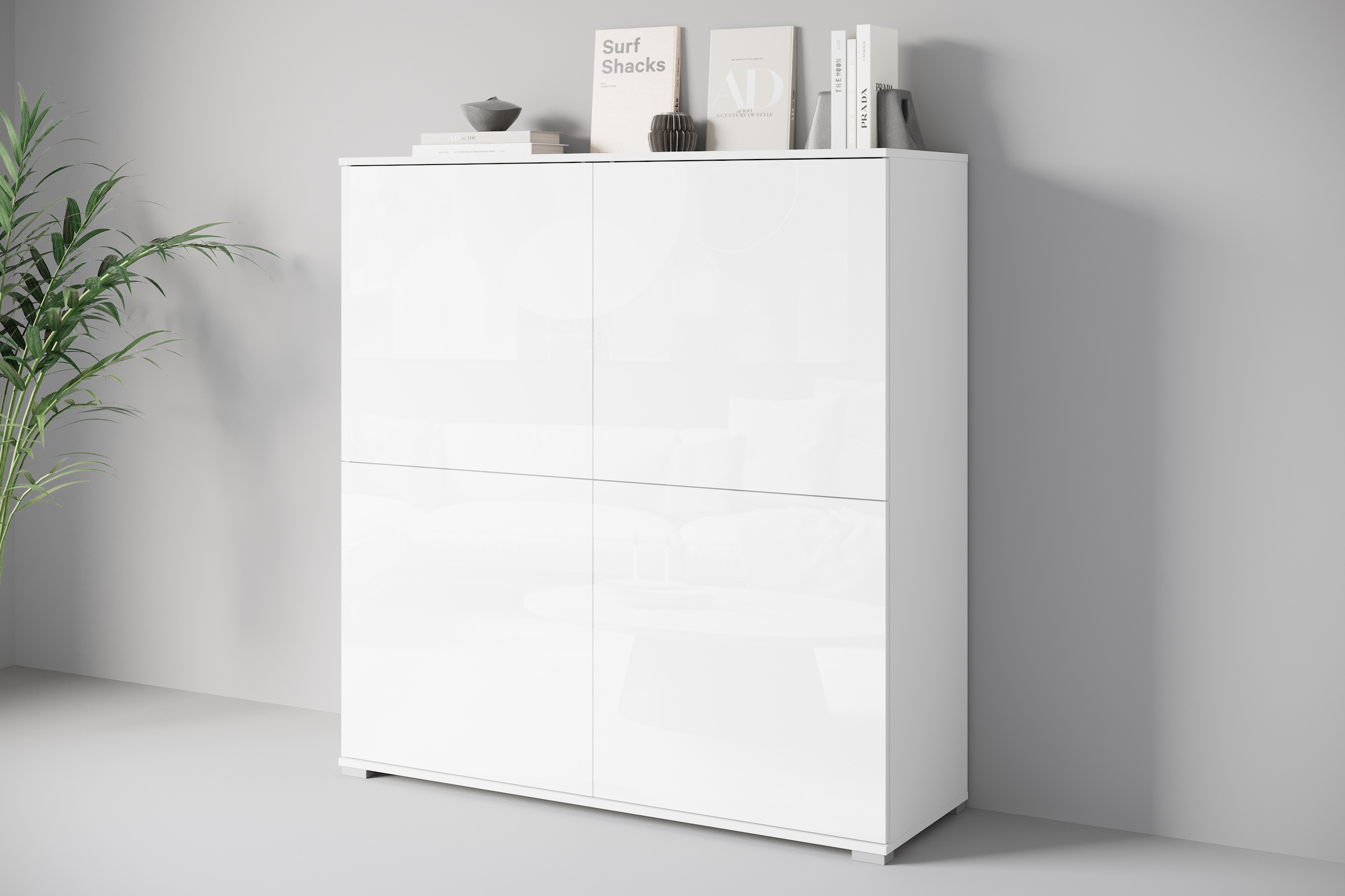 GOODproduct PC-Schrank »Kenia, Sekretär, Home Office« 1 Stk. tlg. Mit Push-to-open, Tastaturauszug und praktischem Stauraum